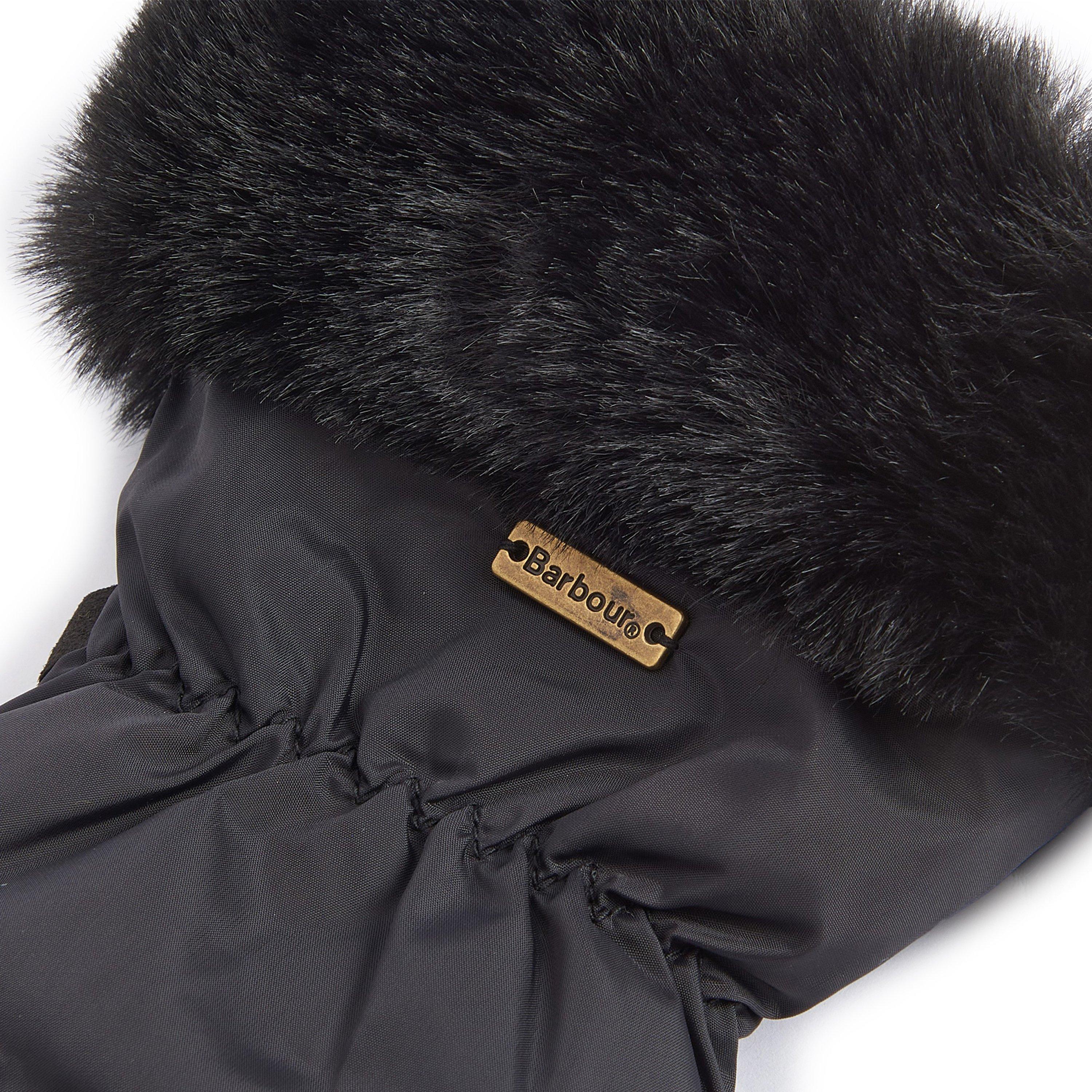 Black - Barbour - Primrose Waterproof Mittens - 3