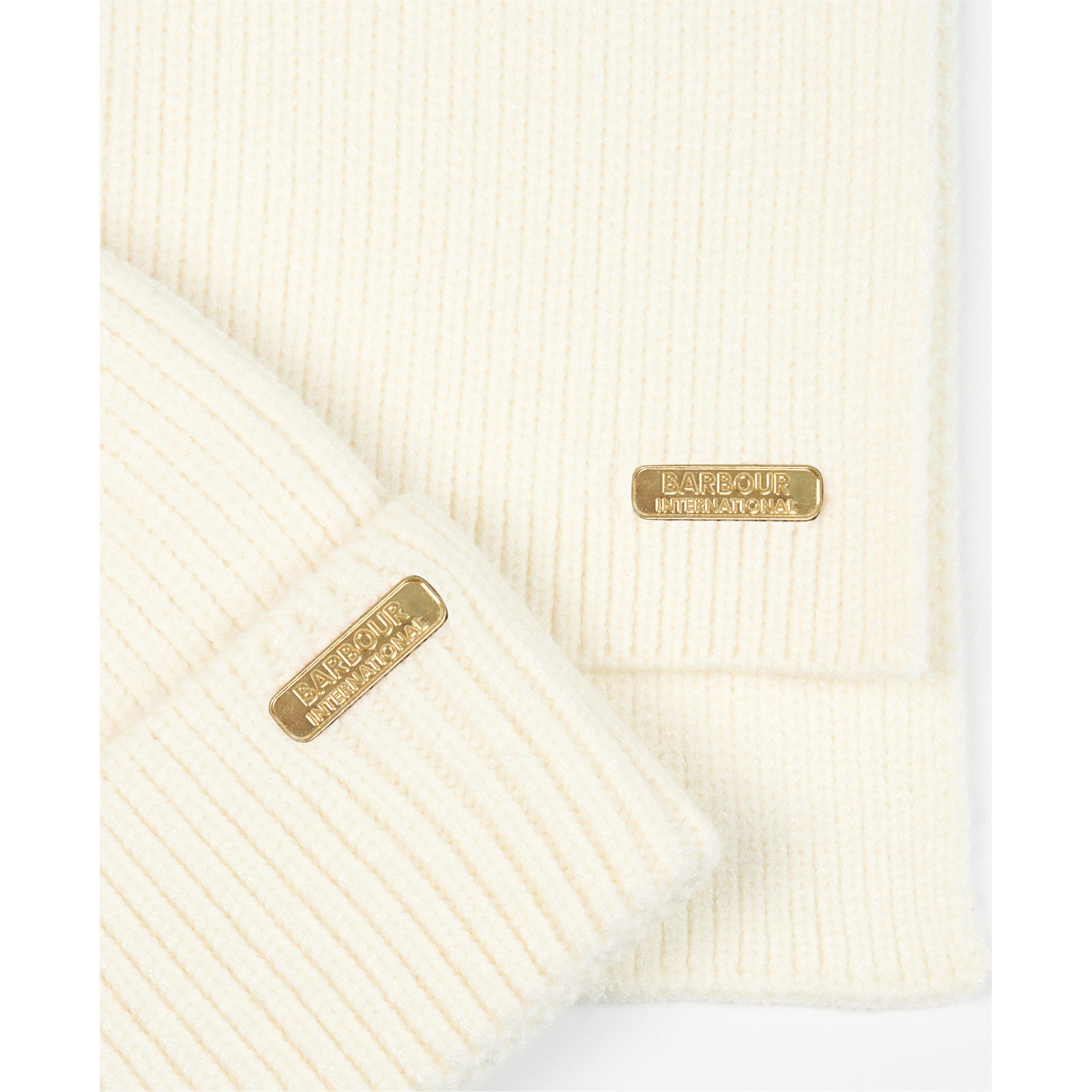 Optic White - Barbour International - Mallory Beanie & Scarf Gift Set - 4