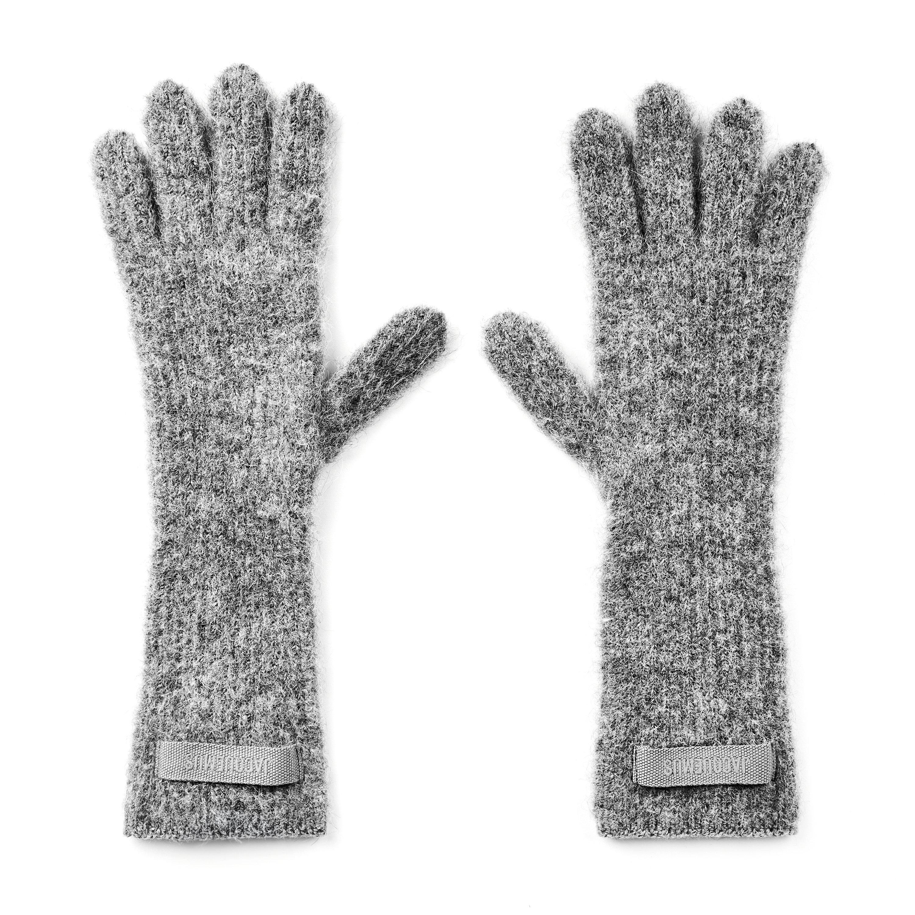 Dark Grey - Jacquemus - Women's Soft Knitted Gloves - 1