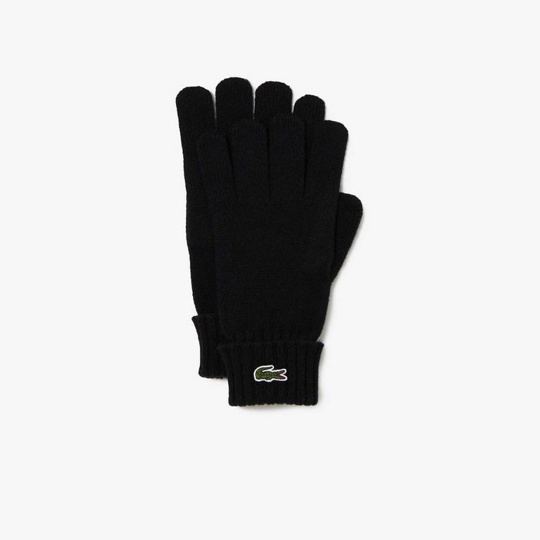 Noir 031 - Lacoste - Lacoste Knitted gloves - 1