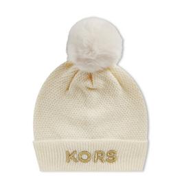 Michael Kors Pom Pom Logo Beanie Junior