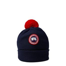 Canada Goose Logo Pompom Beanie