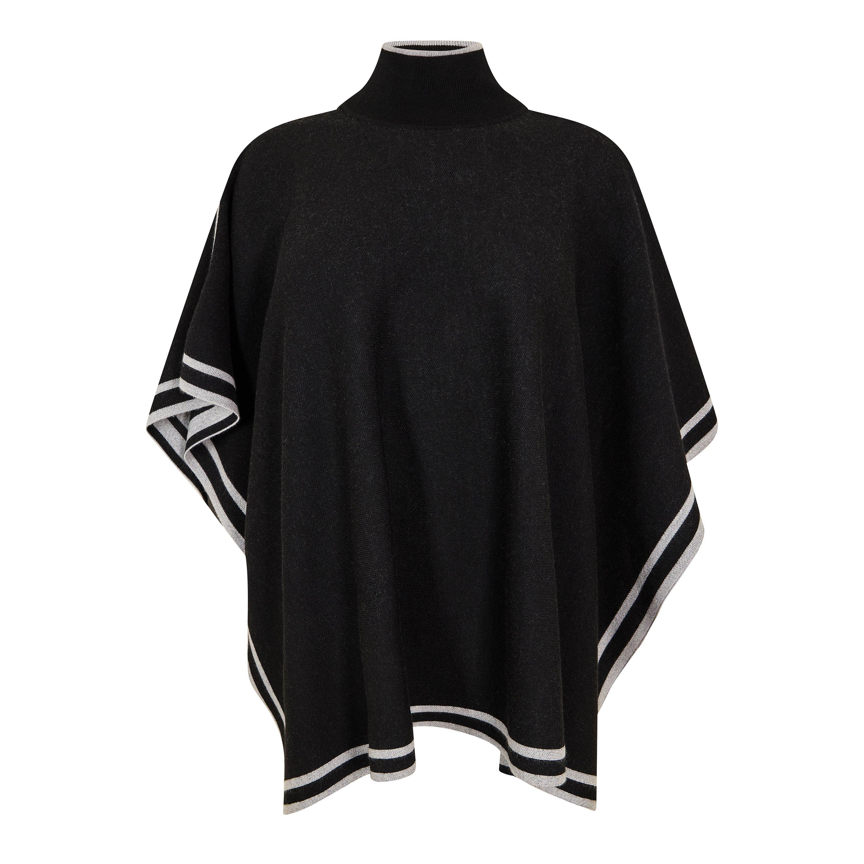 Black - Boss - Lalena Poncho 10263556 01 Midweight Scarve Womens - 1