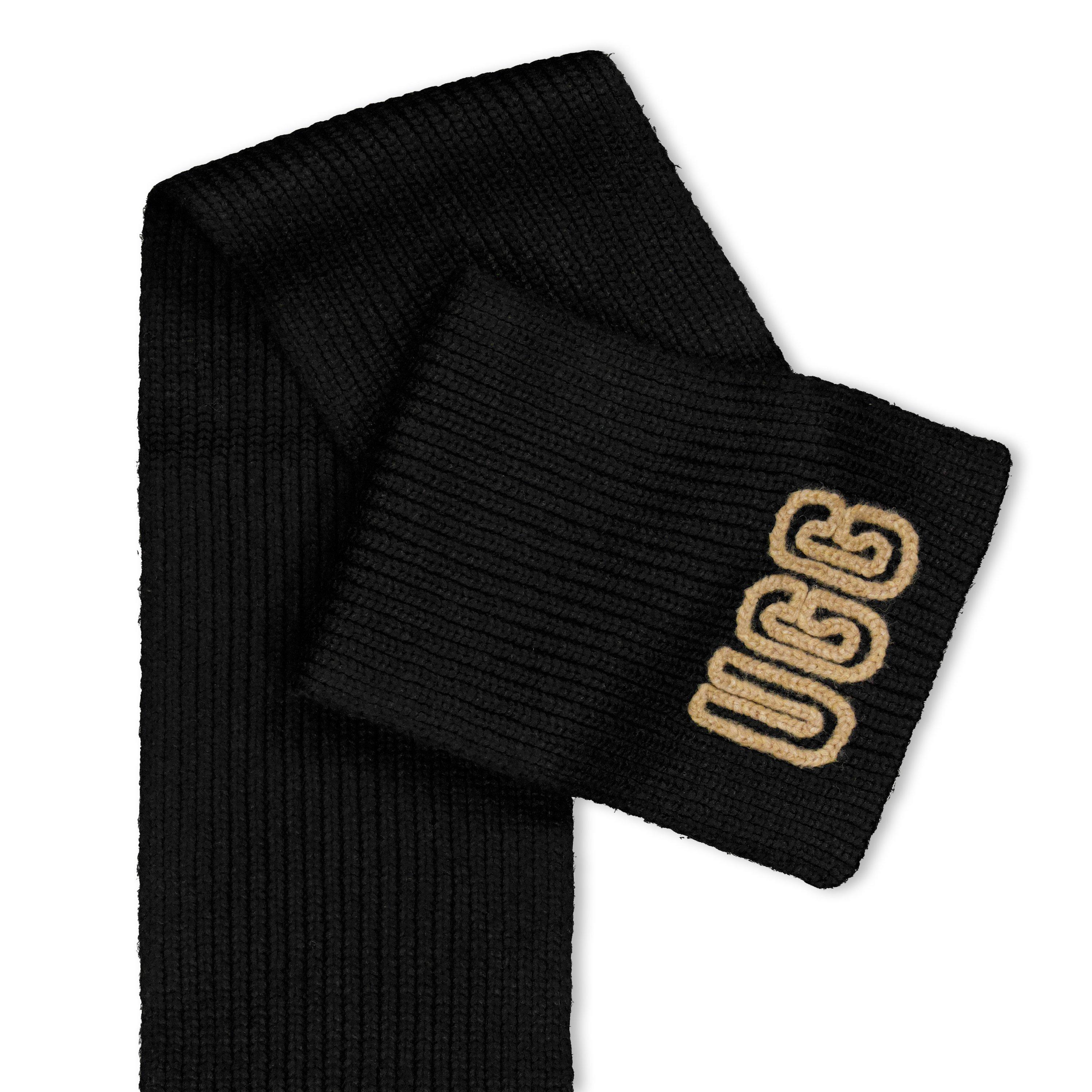 Black - Ugg - Ugg Rib Scarf Ld64 - 2