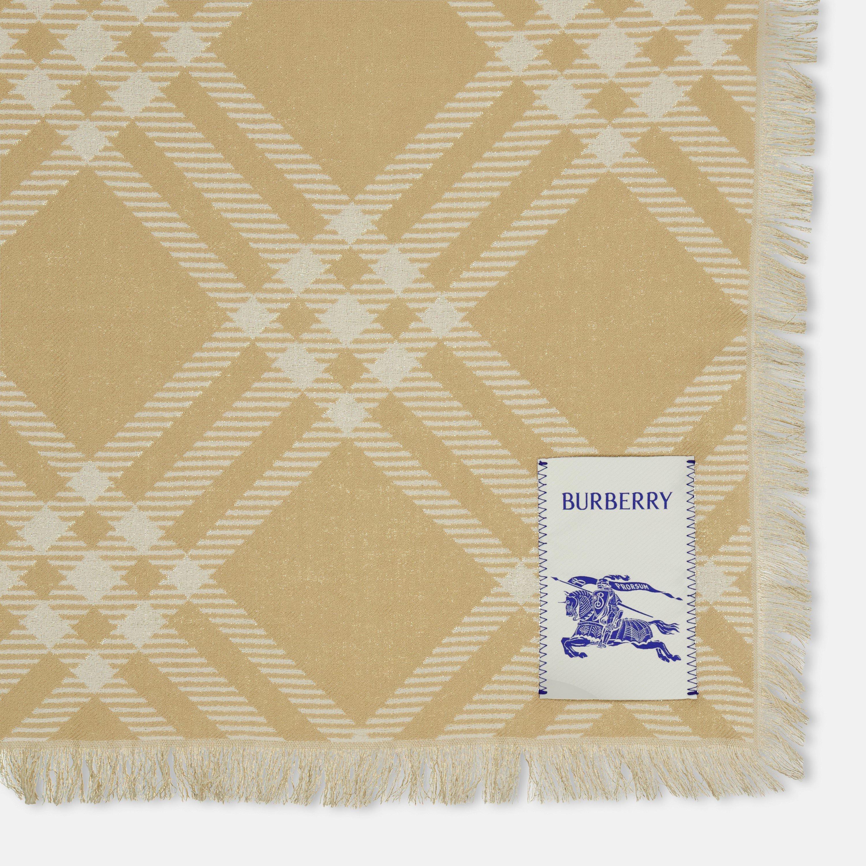 SAND/ECRU - Burberry - Women's Tribar Woven Midweight Scarf - 2