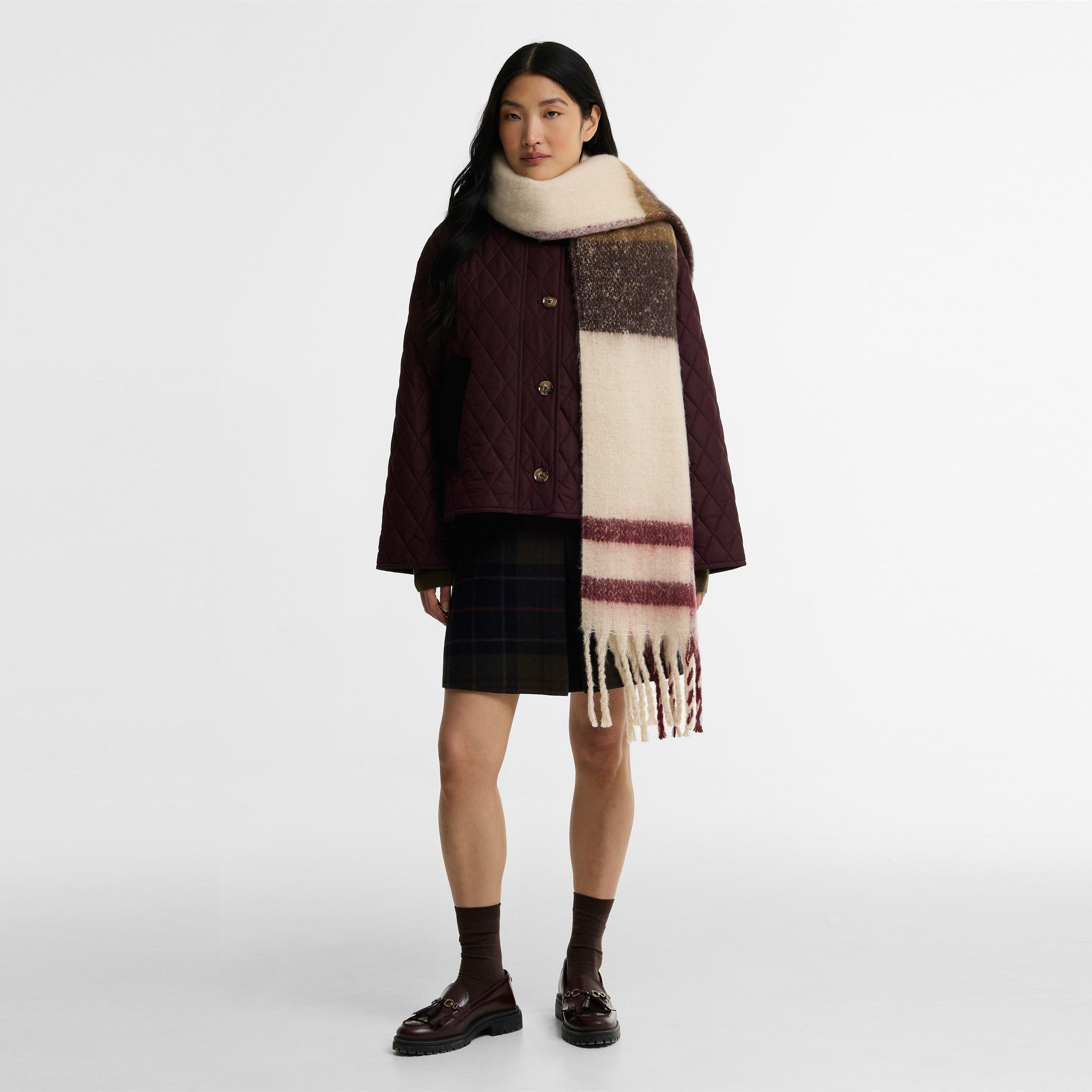 Ecru M Tartan - Barbour - Isla Scarf - 2