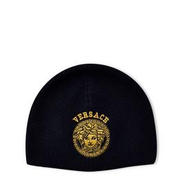 Versace Logo Knit Hat Juniors