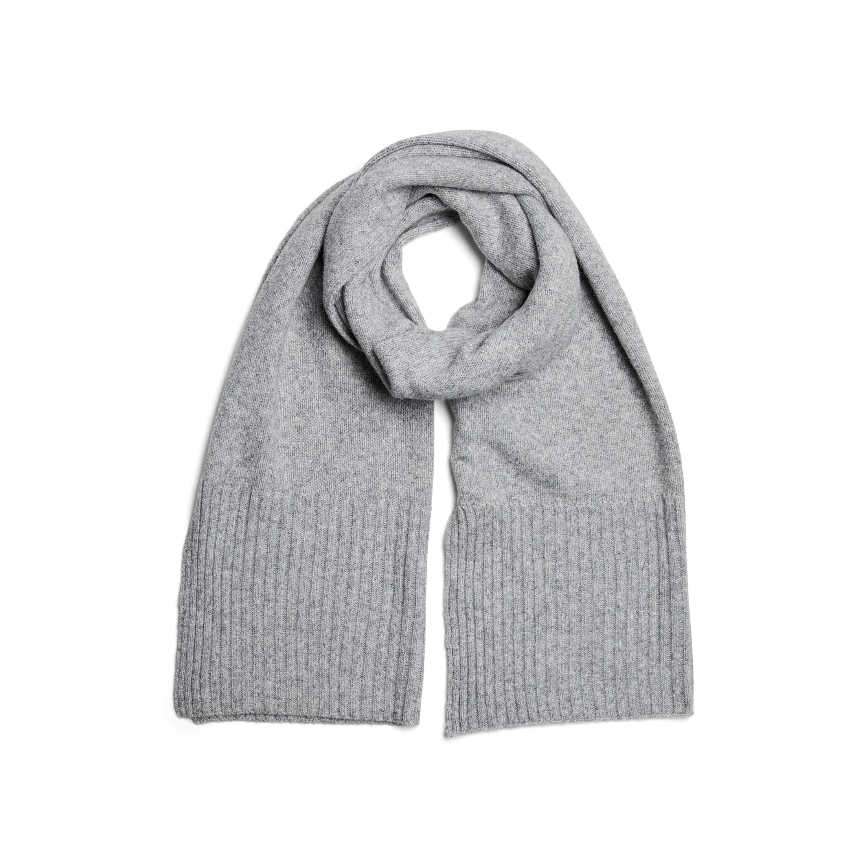 Pieces Women's Knit Midweight Scarf - Light Grey Mel