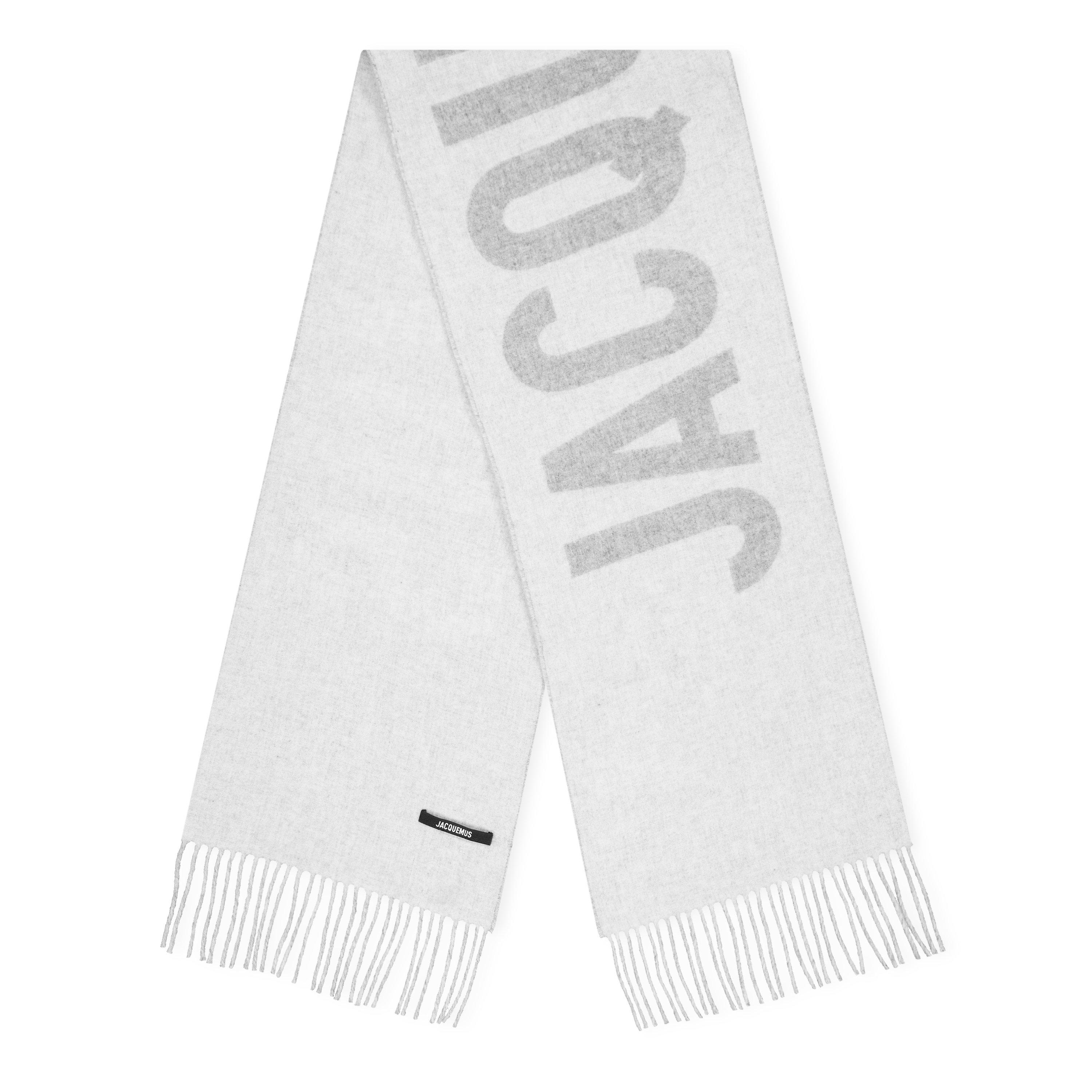 スカーフ JACQUEMUS Woman Scarf Grey 226AC4355007 950 Jacquemus - L'Echarpe Jacquemus Scarf in Grey – Stoy