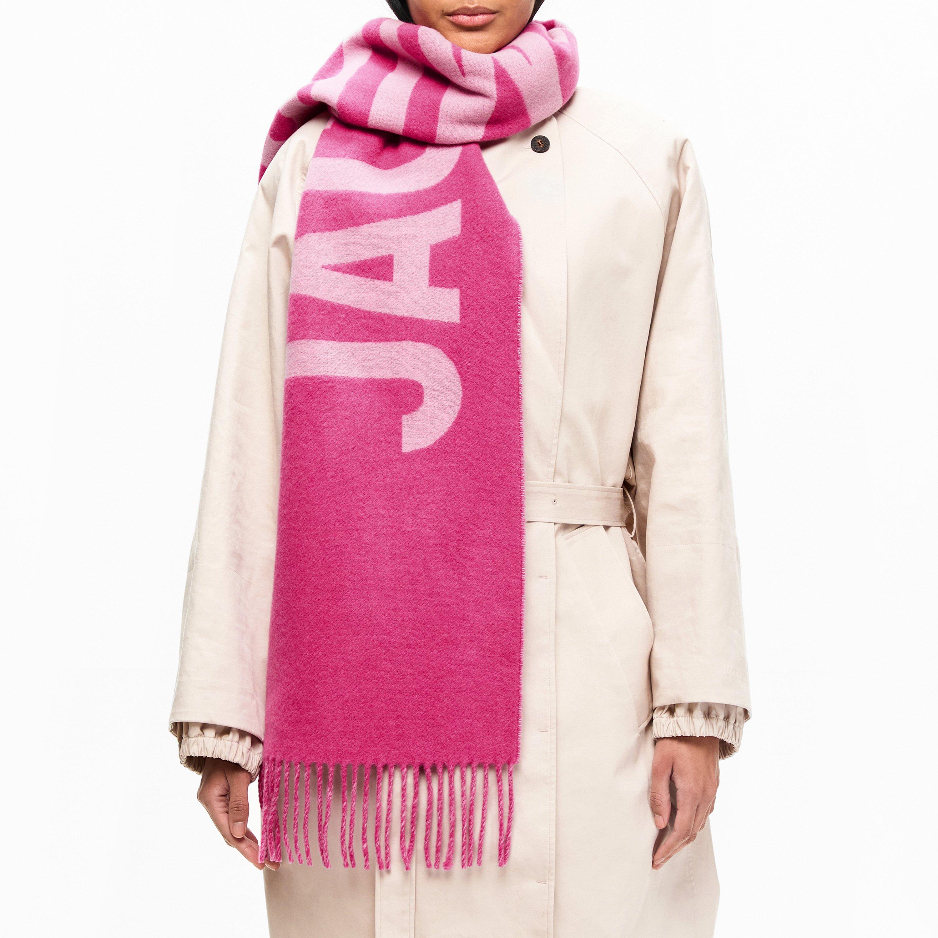 Pink - Jacquemus - Women's Jacquard Wool L'Écharpe Scarf - 2