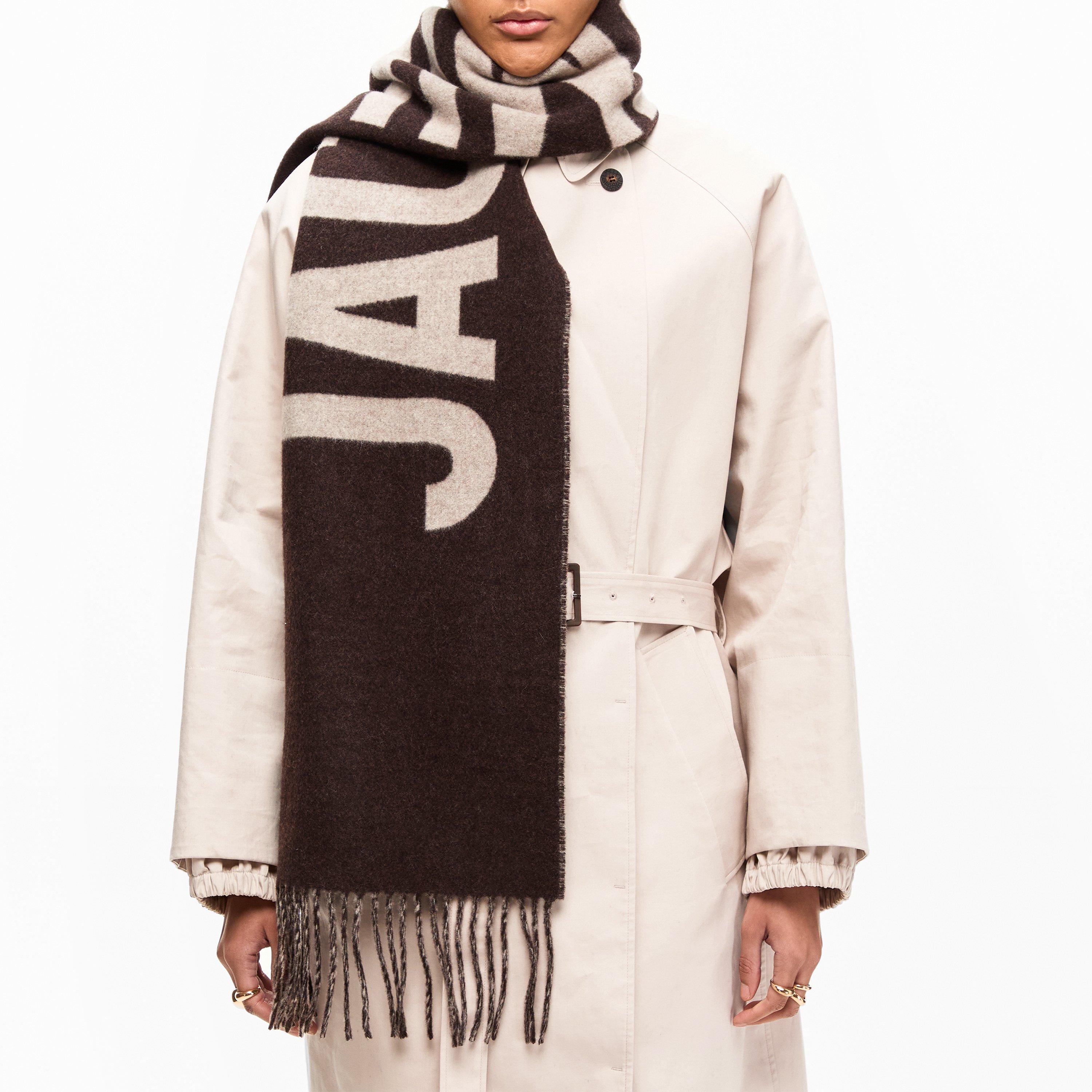 Multi Brown - Jacquemus - Women's Jacquard Wool L'Écharpe Scarf - 2