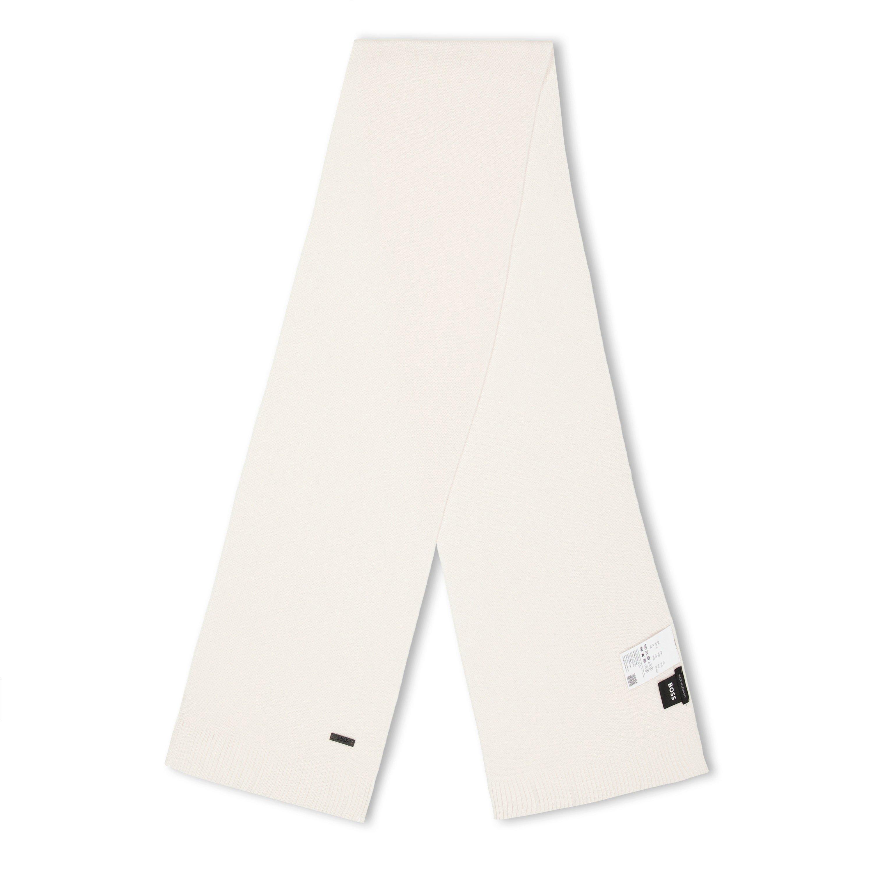 Boss Men's Albas Midweight Scarf - Open White