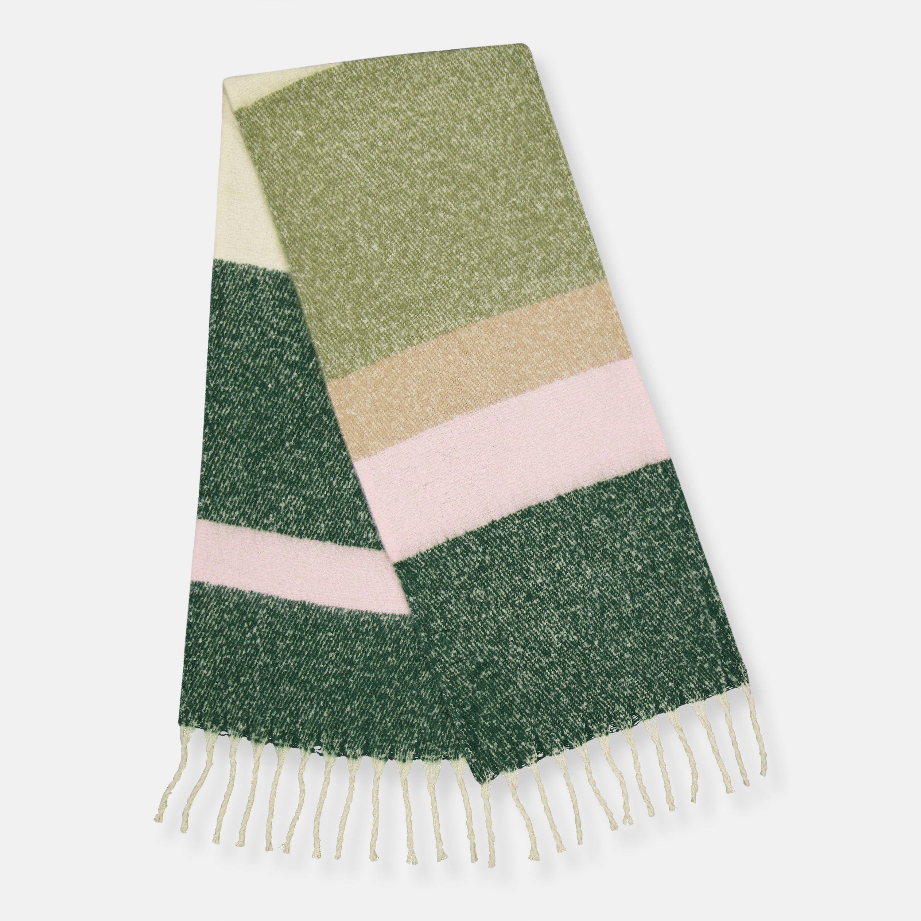Pieces Women's Midweight Scarf - Green/Red