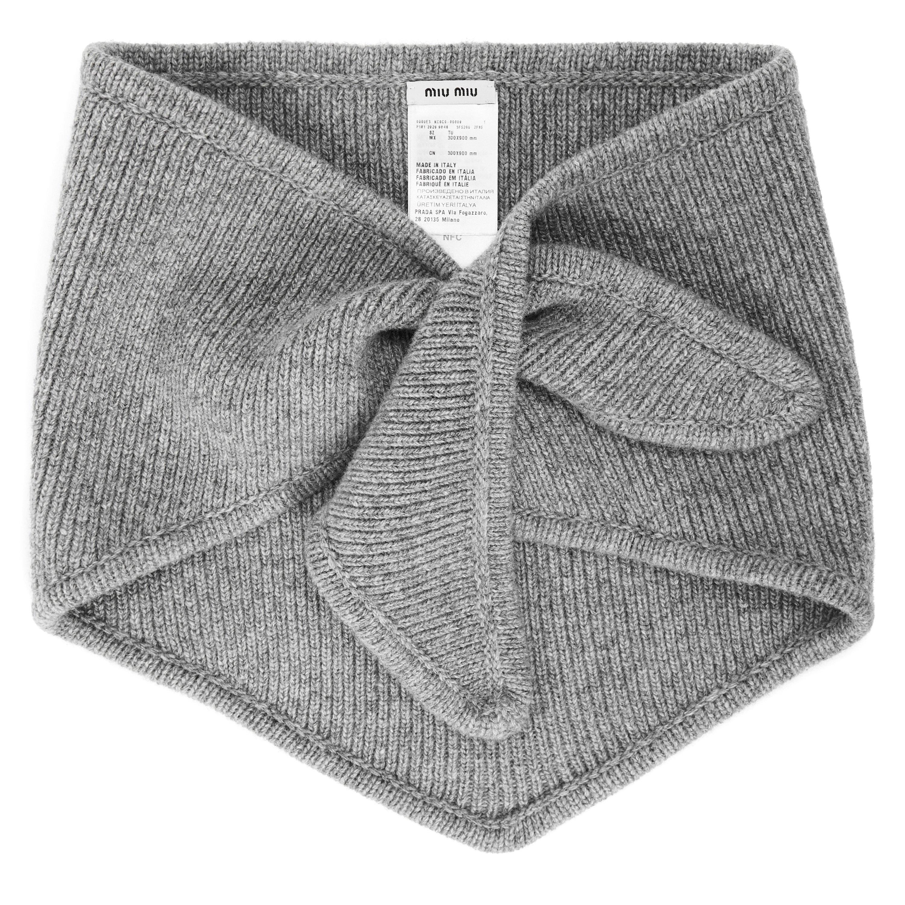 Grigio - Miu Miu - Miu Cashmere Scarf Ld64 - 2