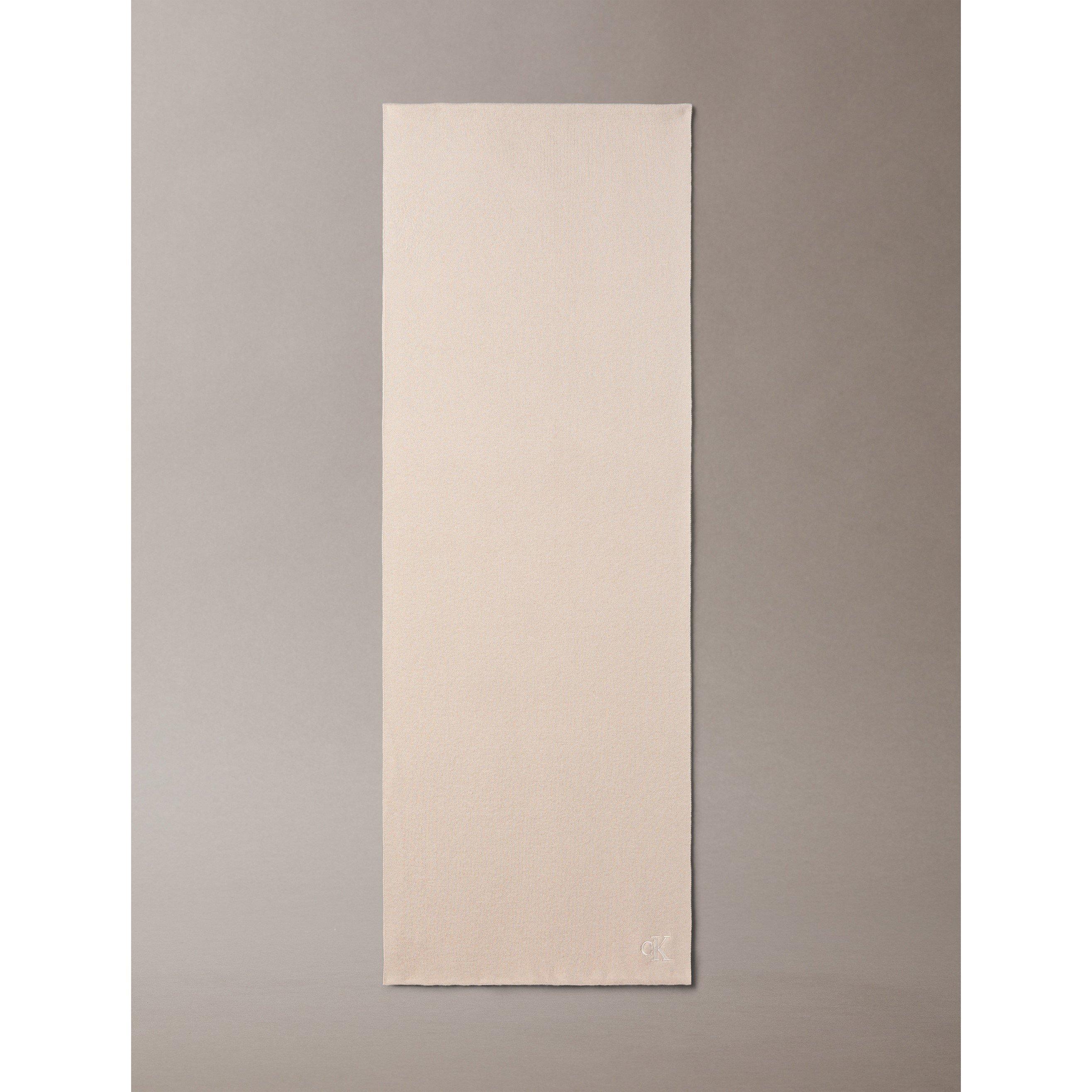 Beige - Calvin Klein - Women's CK Rib Midweight Scarf - 2
