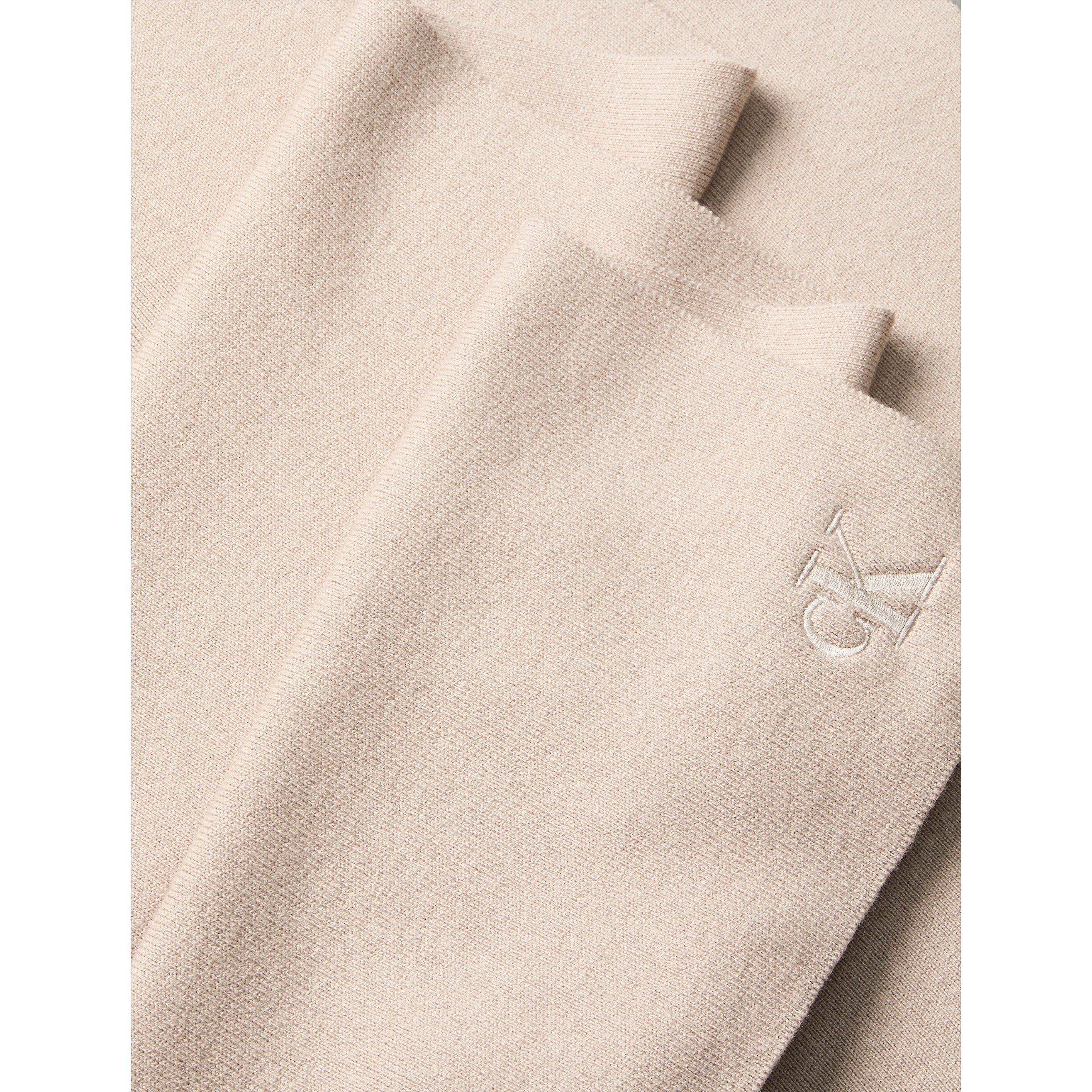 Beige - Calvin Klein - Women's CK Rib Midweight Scarf - 3