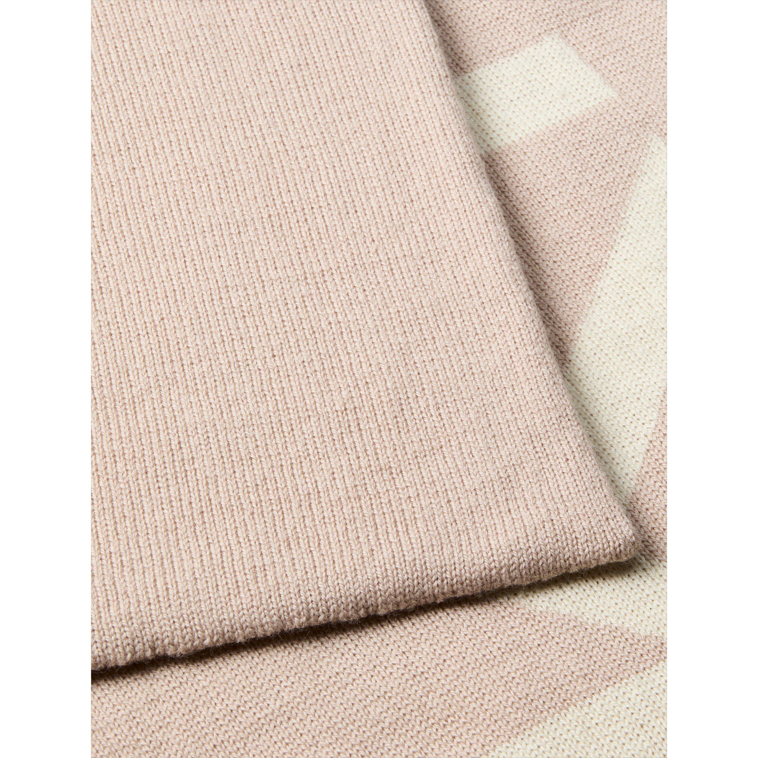 Beige - Calvin Klein - Women's Logo Midweight Scarf - 4