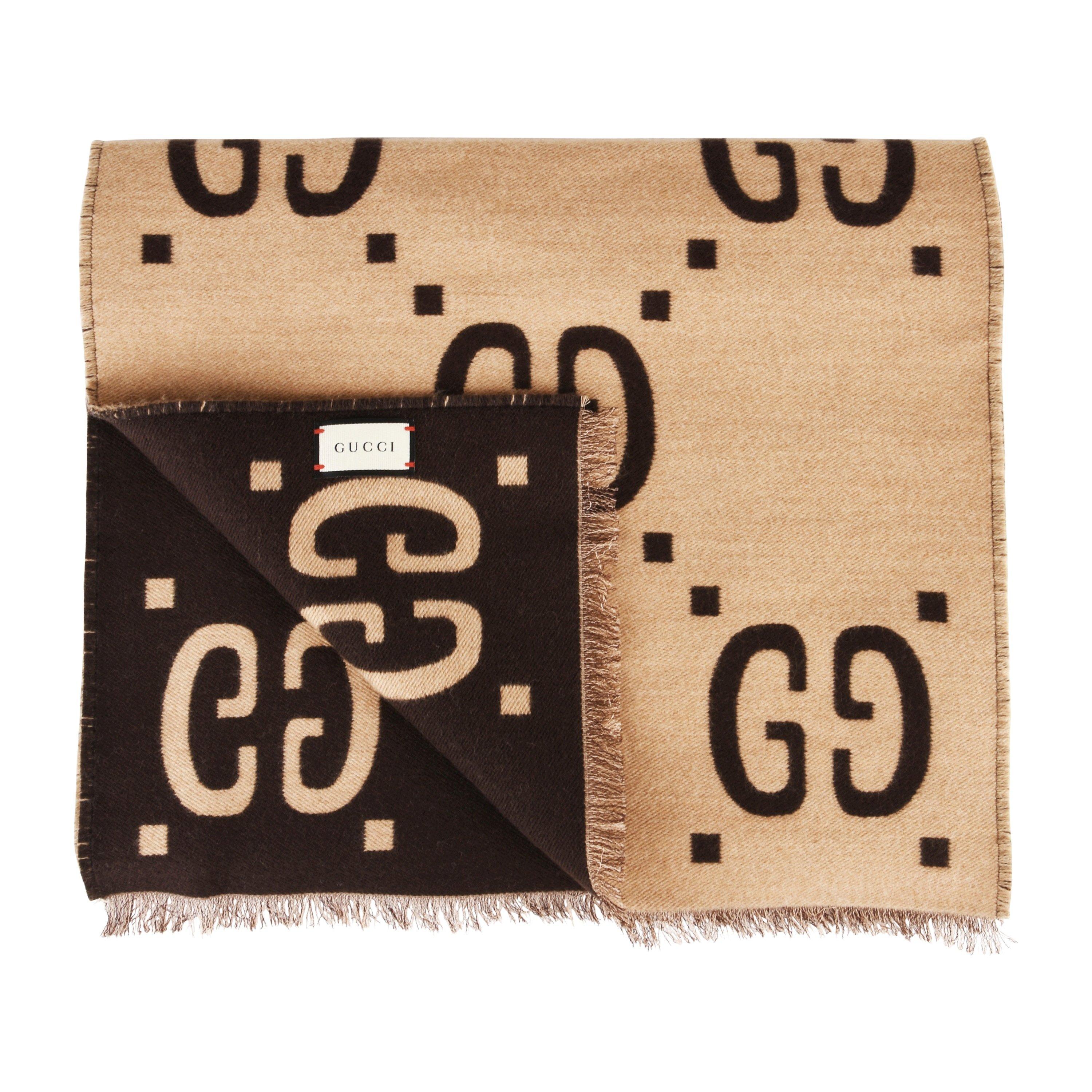 Beige 2179 - Gucci - Men's Jacquard Wool GG Scarf - 8