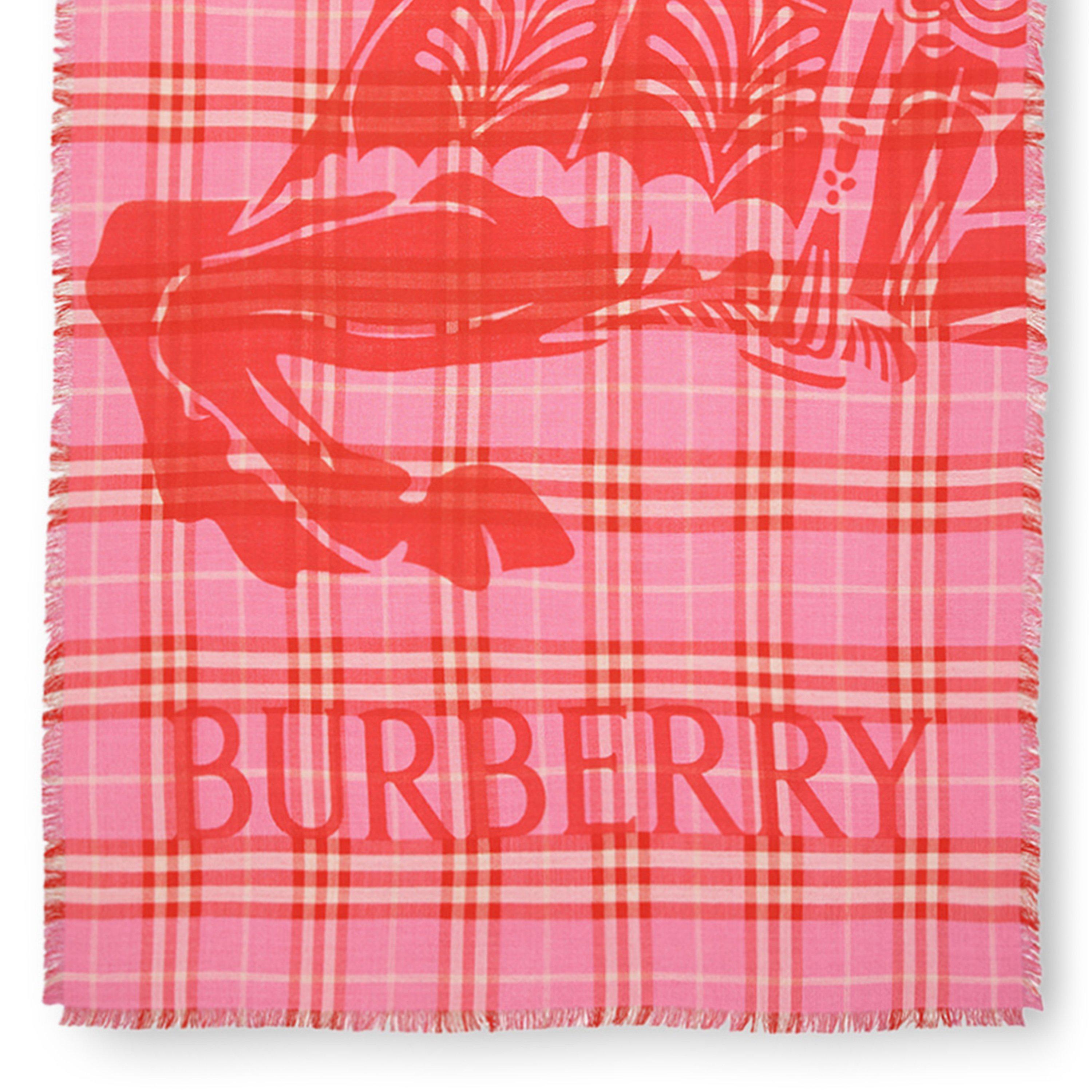 Glaze Pink - Burberry - Burb Gauze Scarf Ld63 - 2