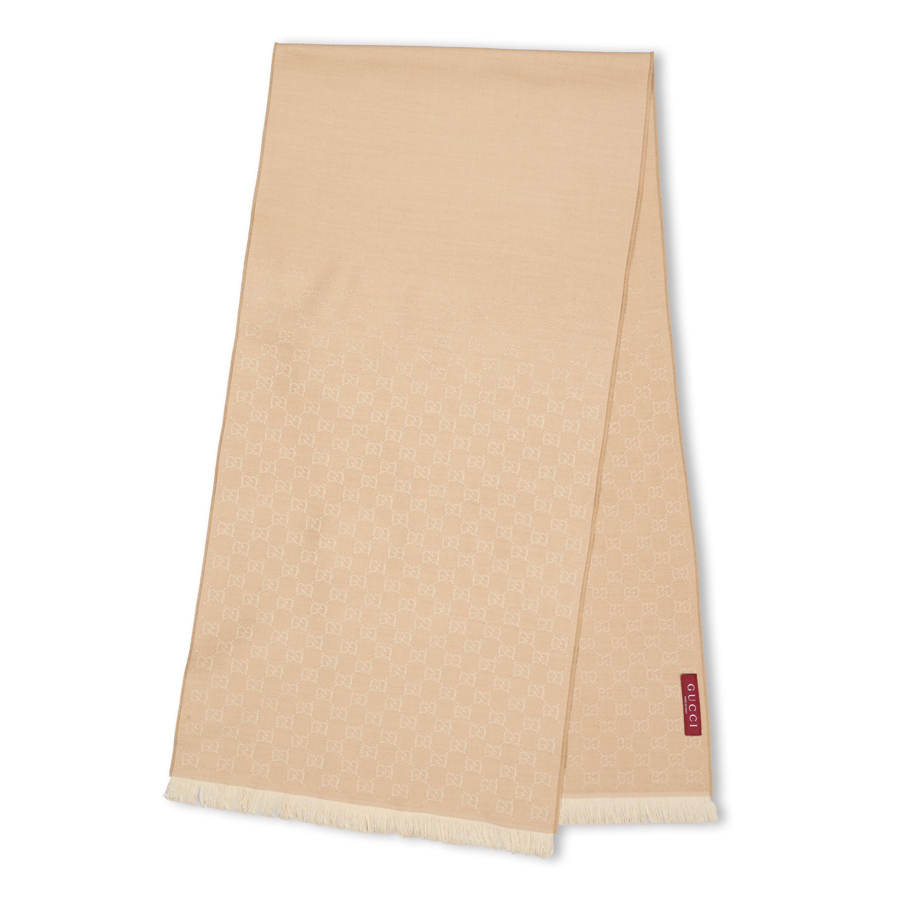Camel/Ivory - Gucci - Gucci Sten Scarf Ld05 - 1