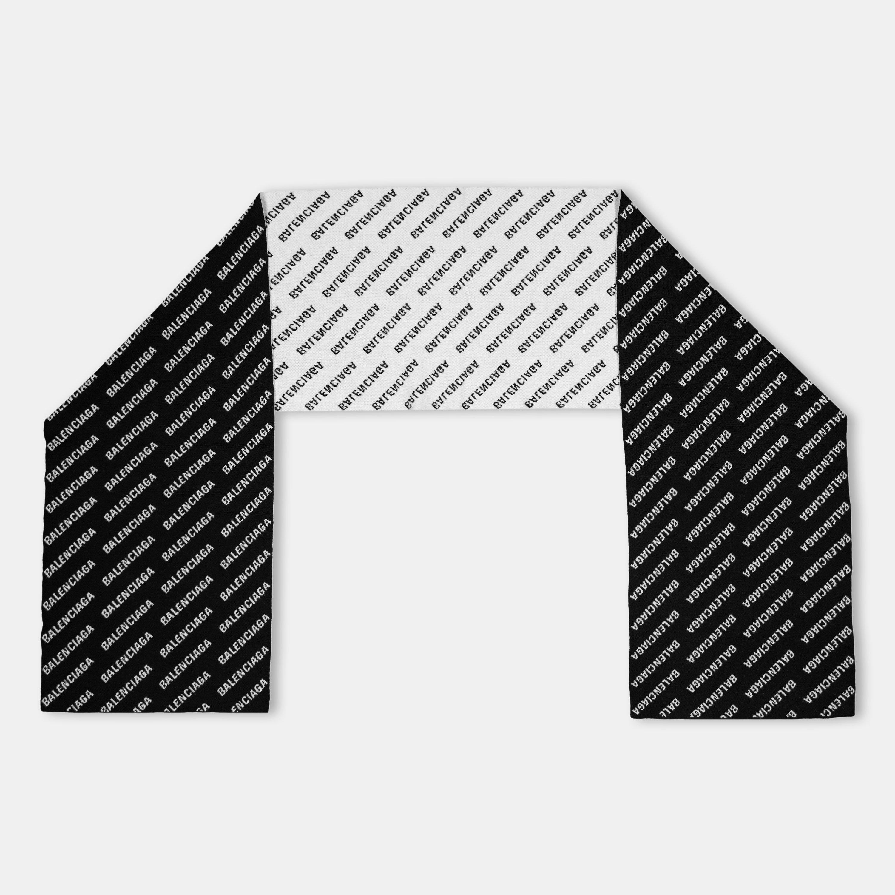 Black/White - Balenciaga - Women's Scarf - 2