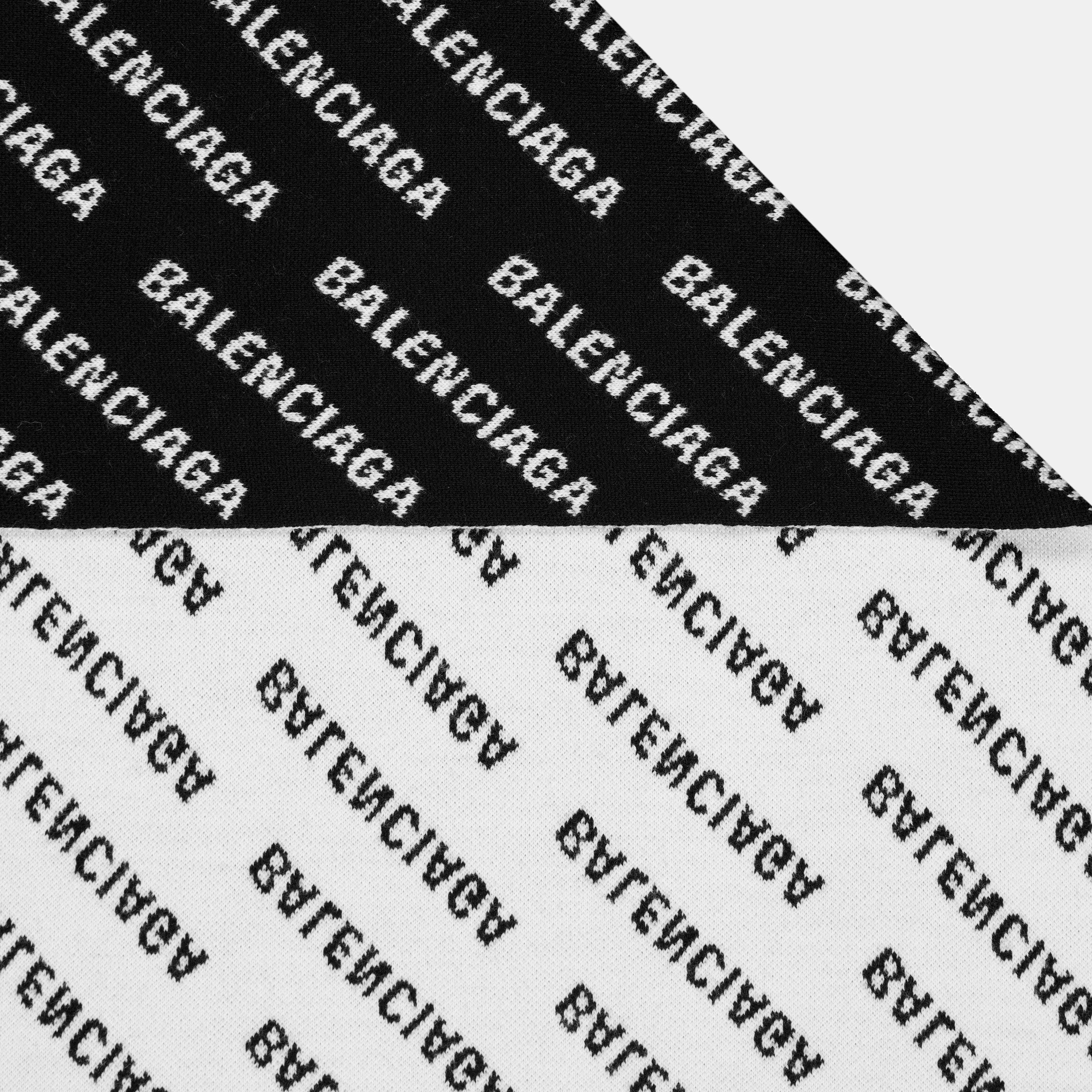 Black/White - Balenciaga - Women's Scarf - 3