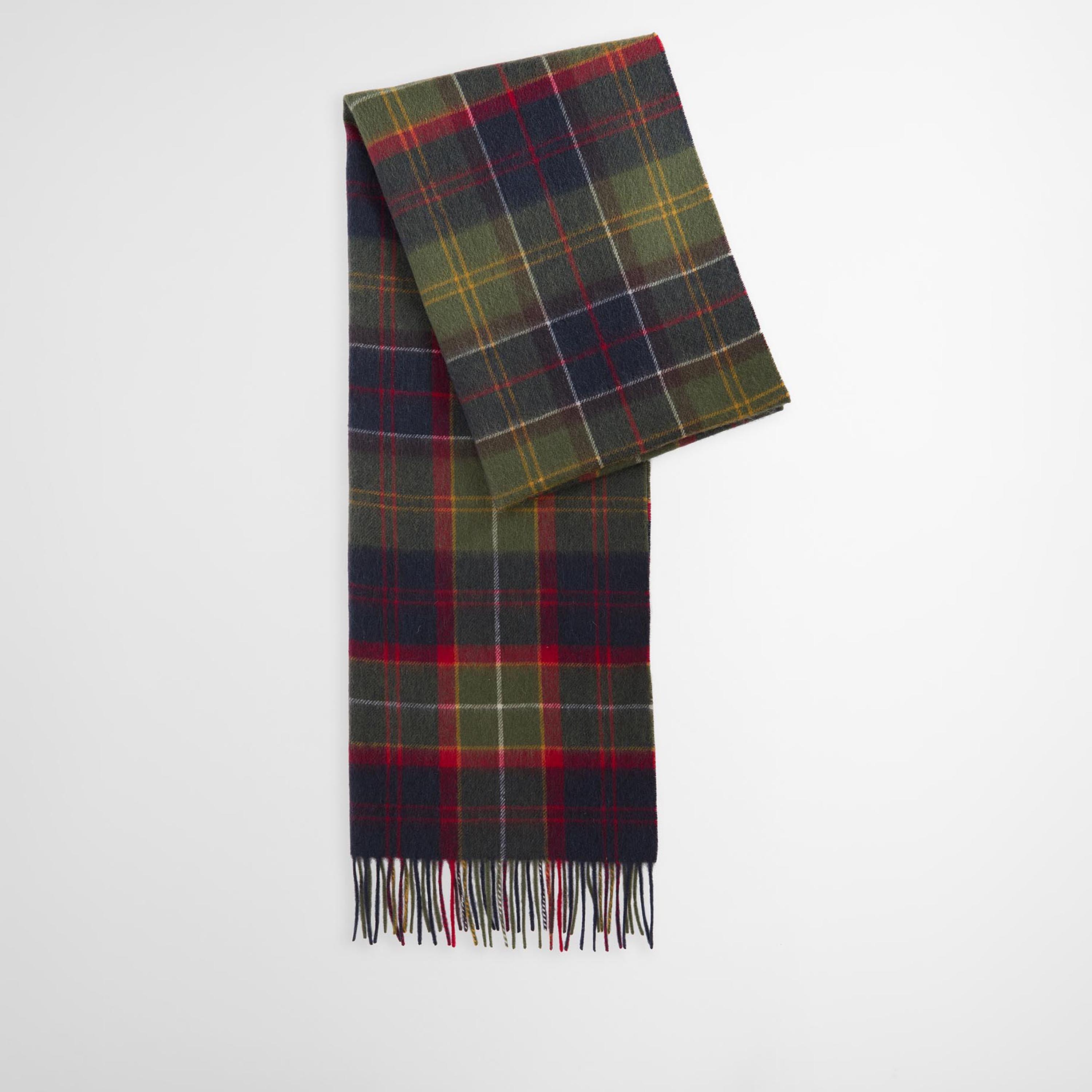 Barbour Brack Patchwork Tartan Wool Scarf