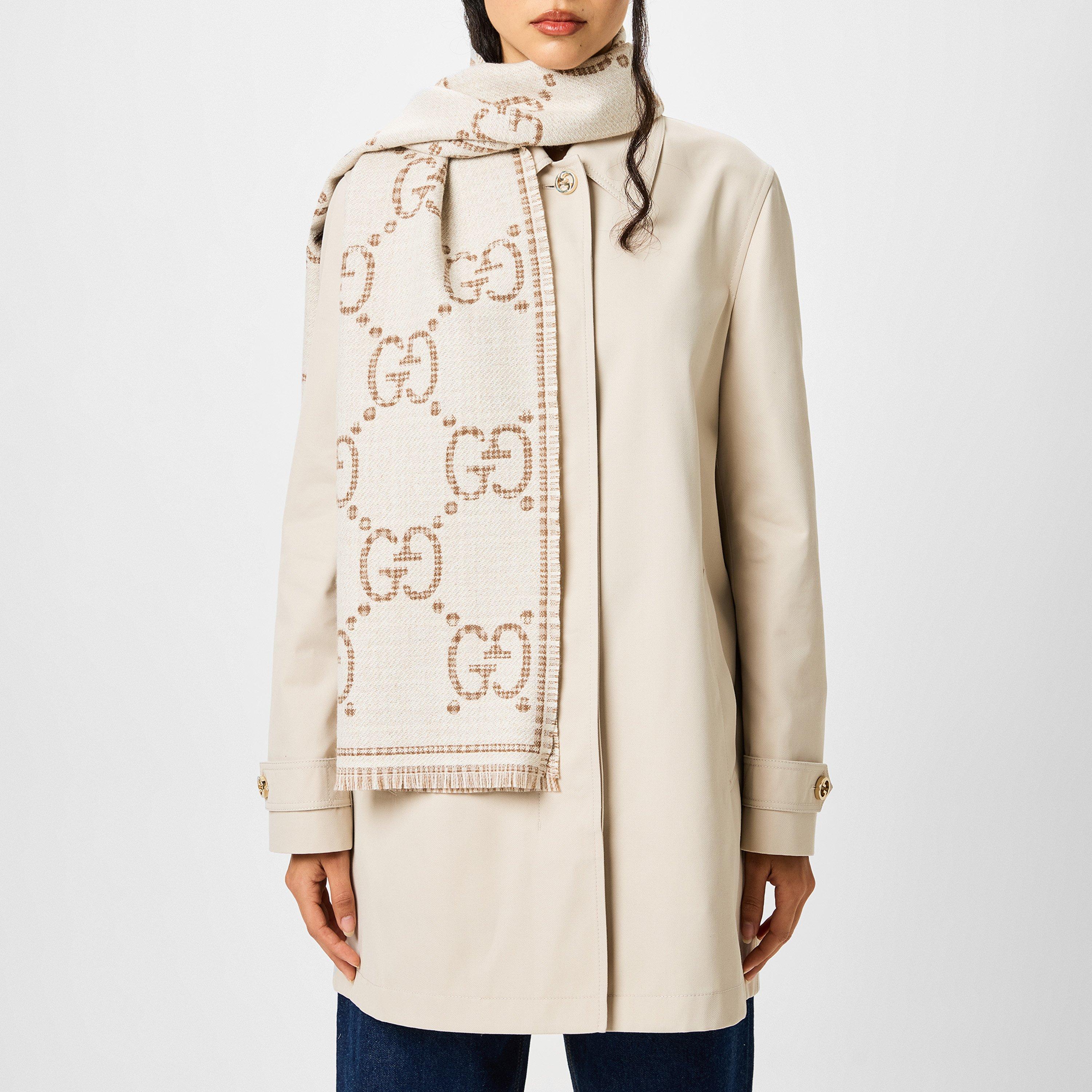 スカーフ GUCCI Woman Neck scarf Sand 7770663G001 9564 Gucci | GG Jacquard Scarf | Scarves | Cruise Fashion