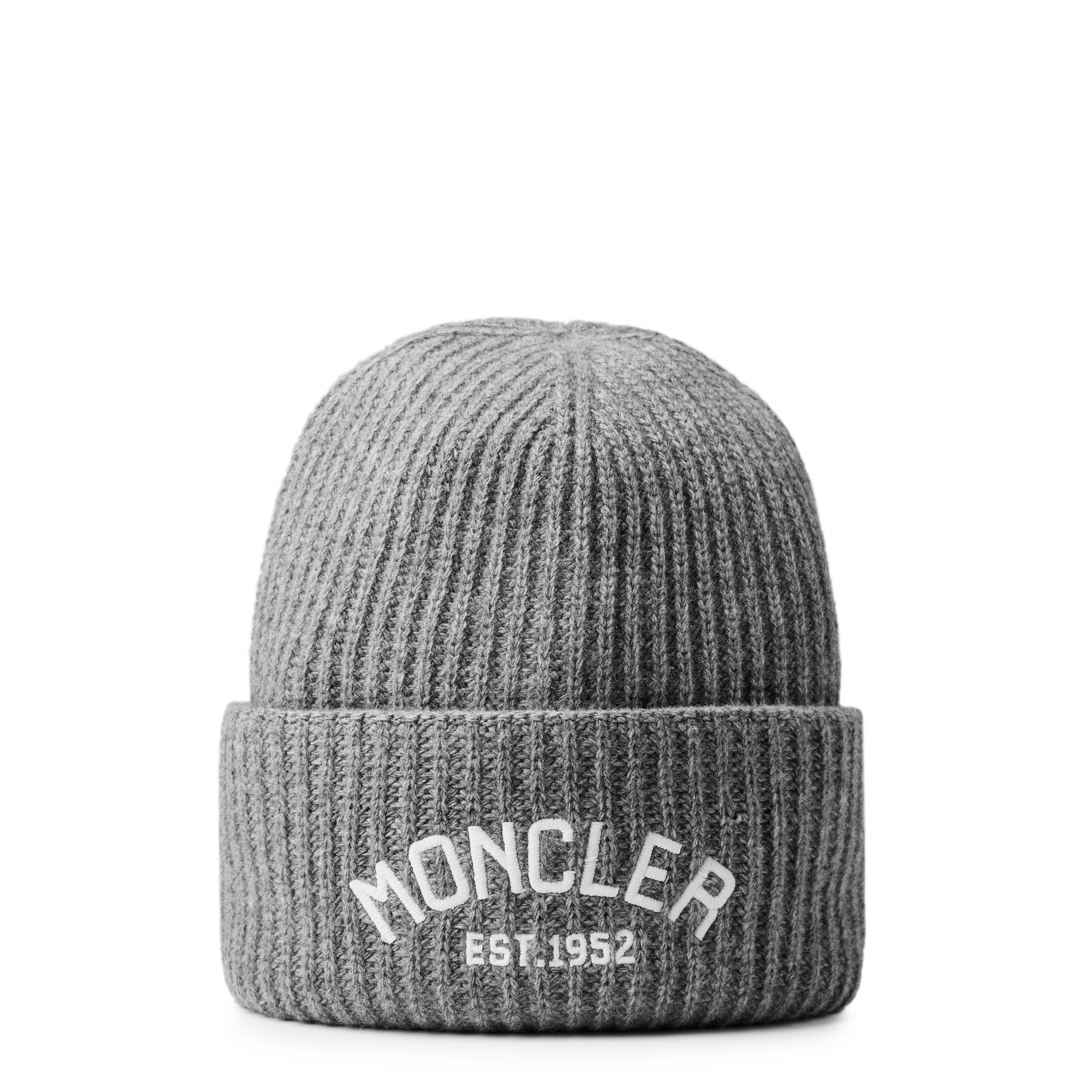 Grey 988 - Moncler - Moncler Logo Beanie Junior - 1