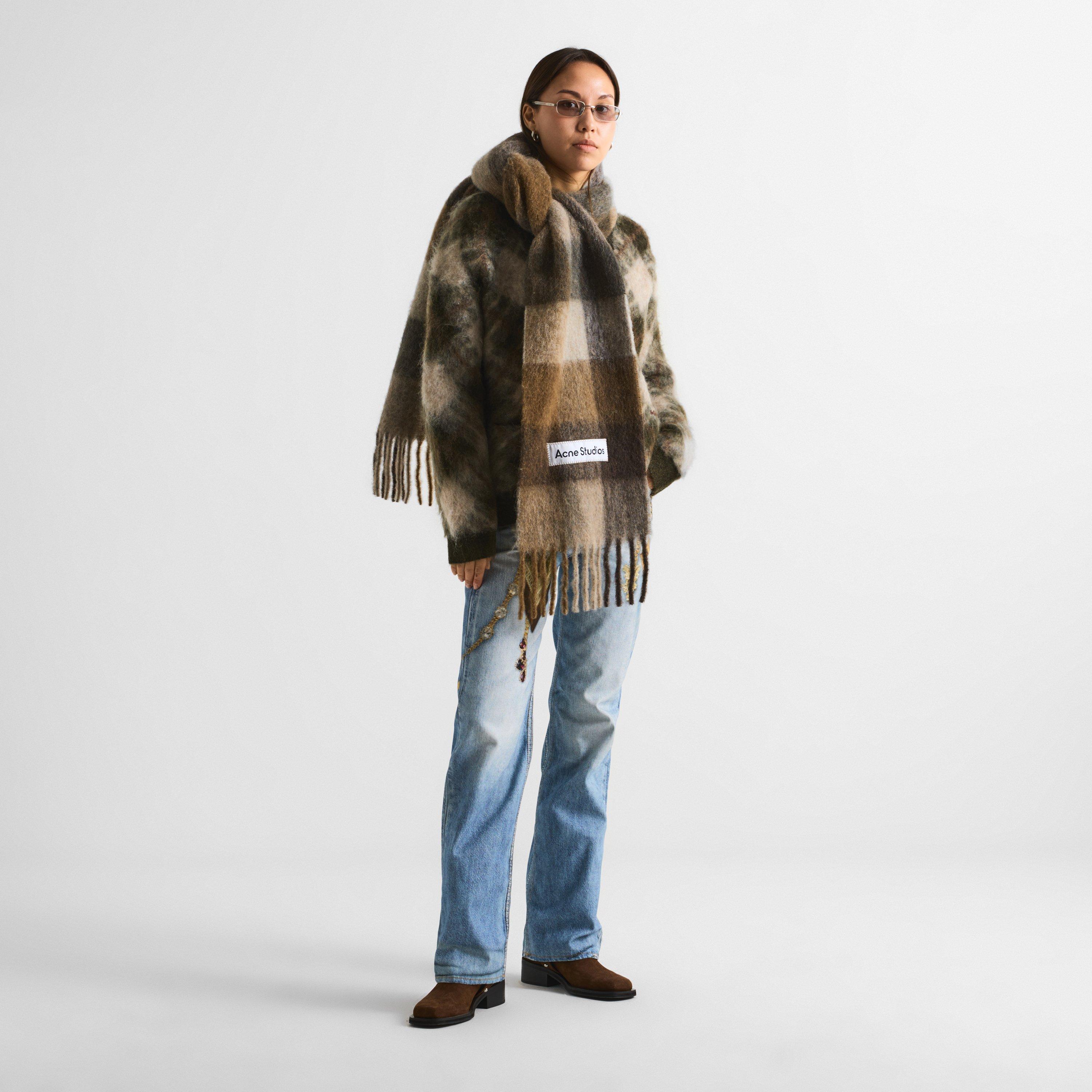 Brown - Acne Studios - Women's Vally Wool Scarf - 4