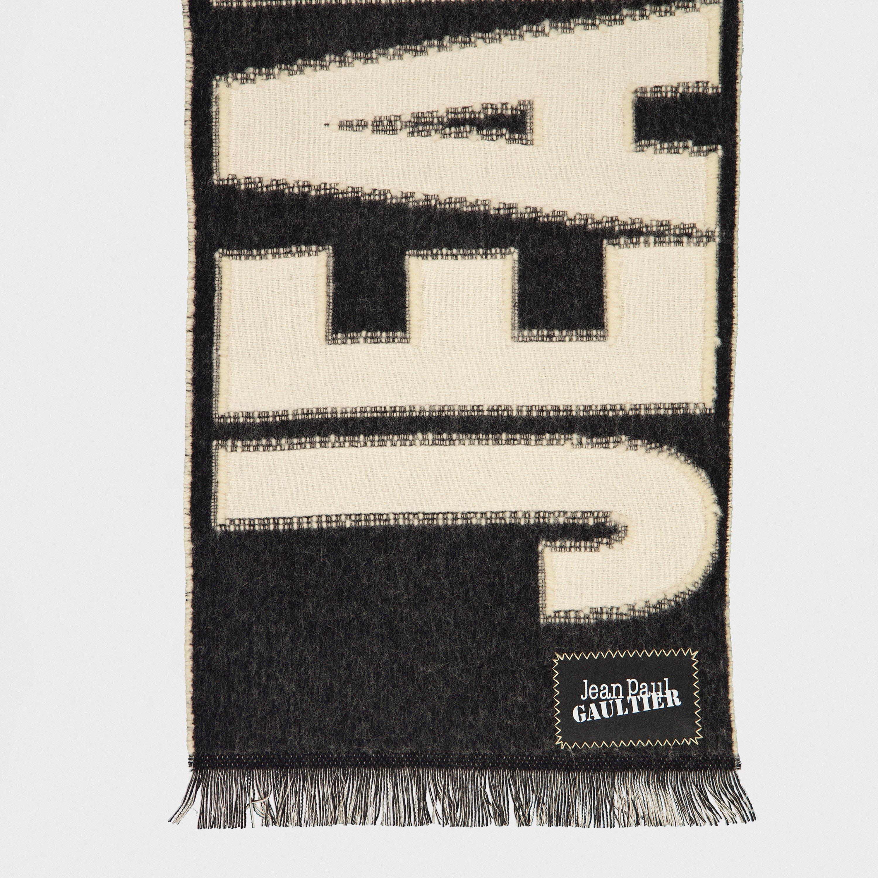 Ecru/Blk - Jean Paul Gaultier - Women's Scarf - 2