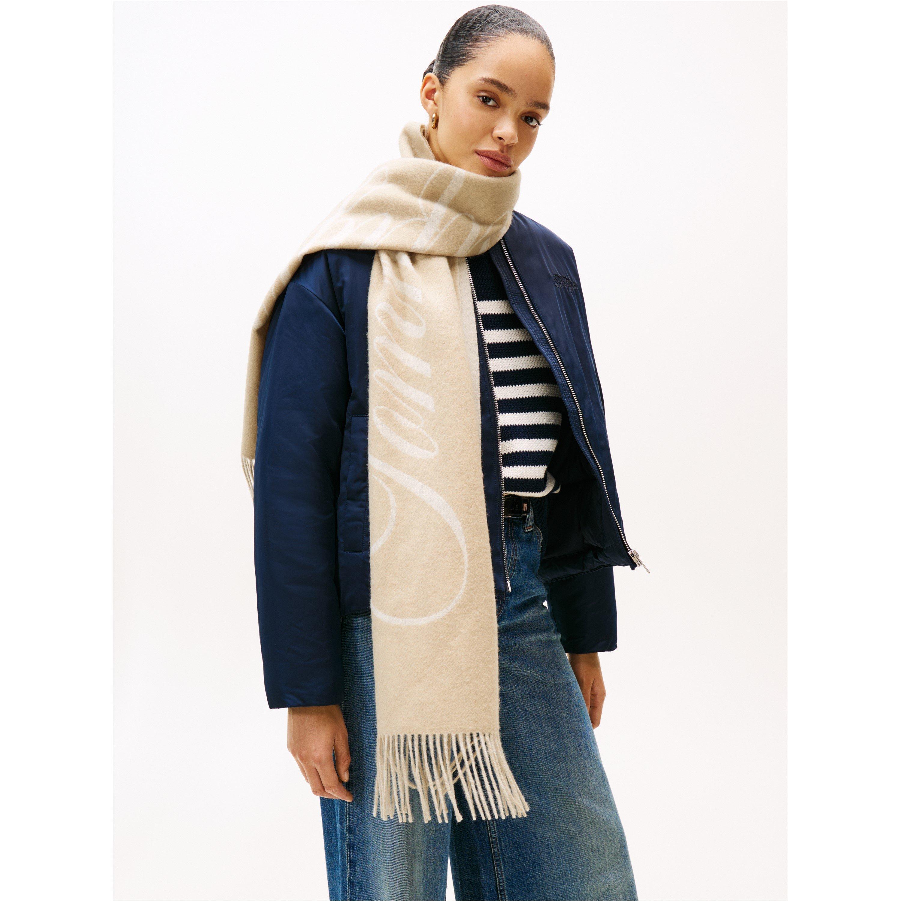 Sandalwood - Tommy Hilfiger - Women's Logo Midweight Scarf - 2