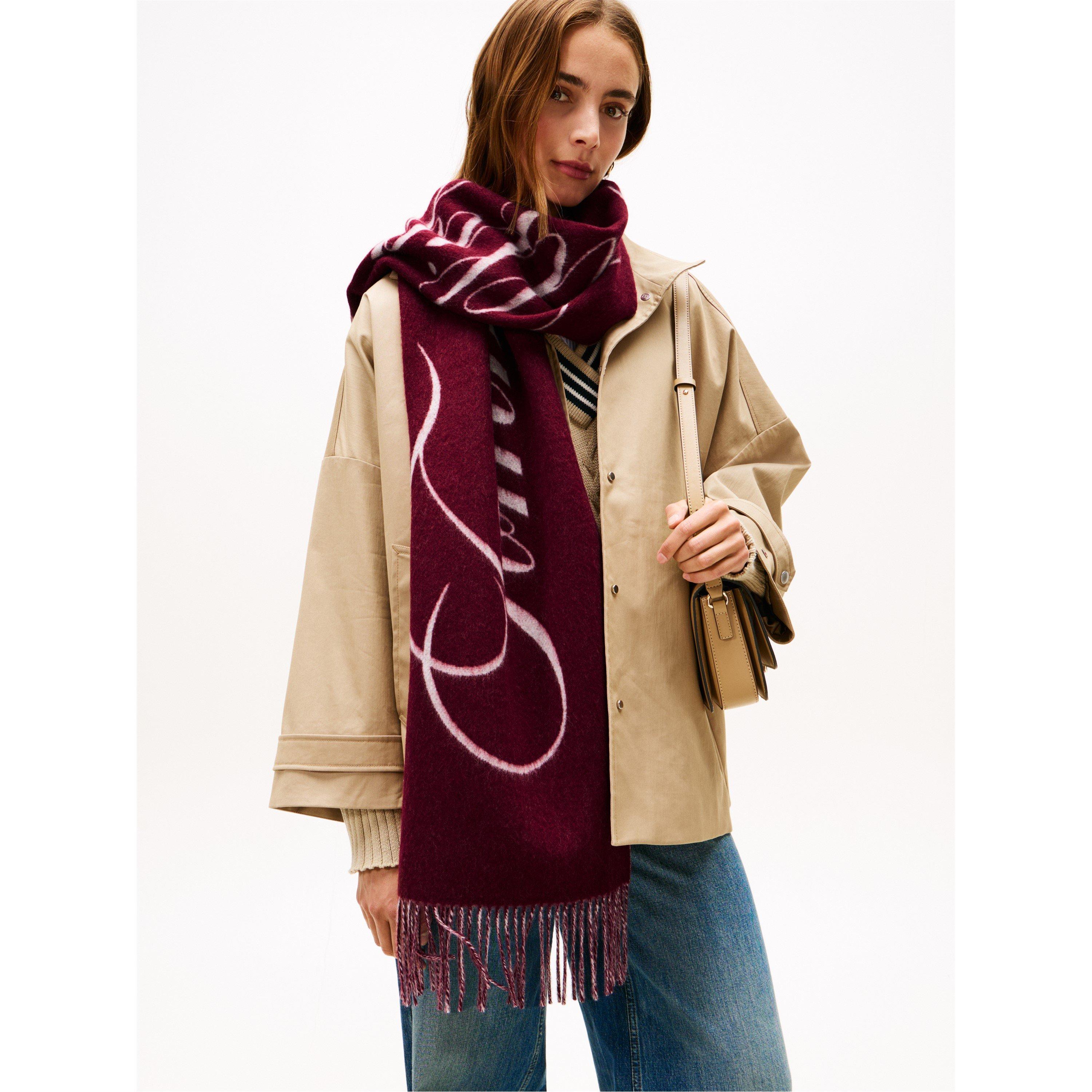 Deep Rouge - Tommy Hilfiger - Women's Logo Midweight Scarf - 2