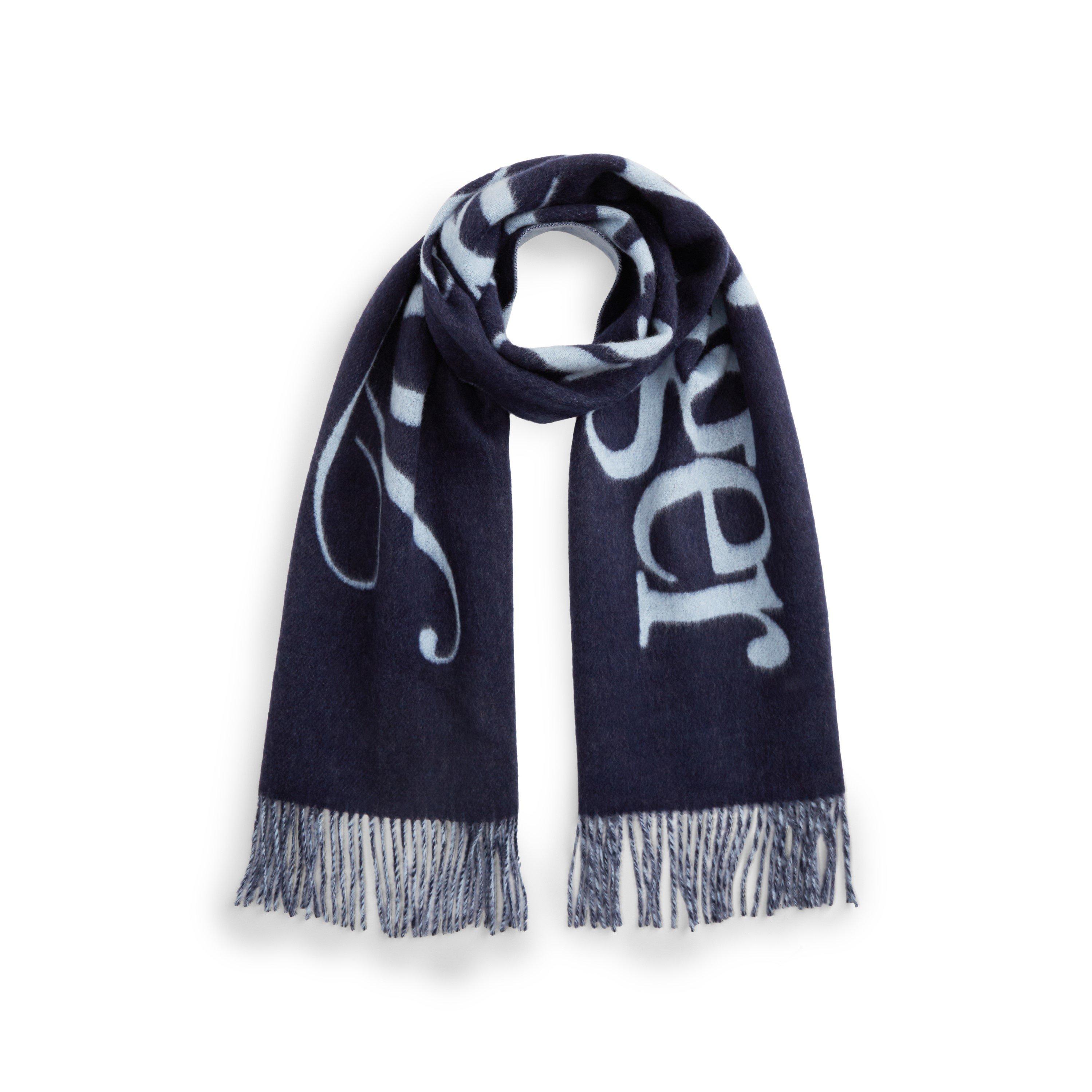 Tommy Hilfiger Women's Logo Midweight Scarf - Navy