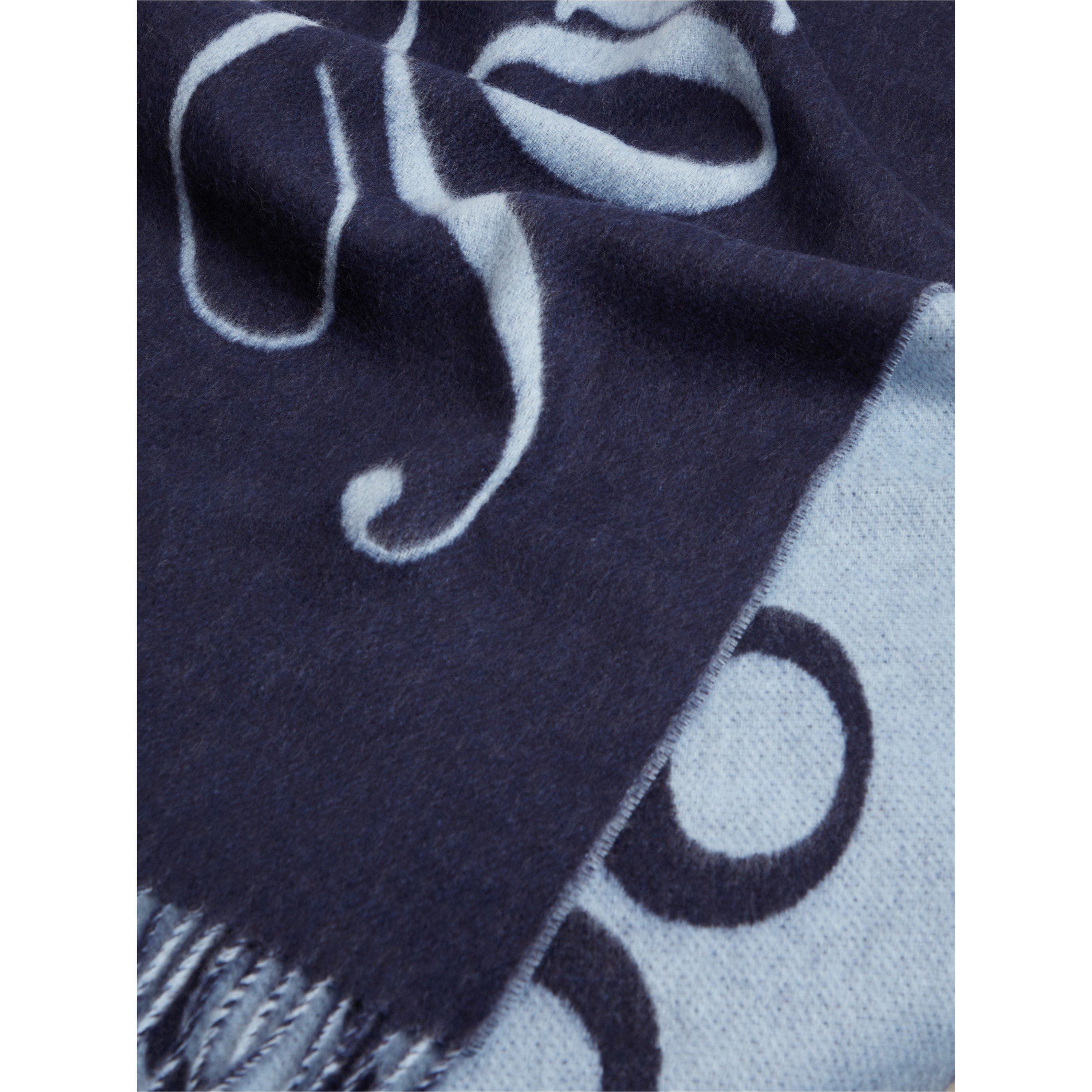Navy - Tommy Hilfiger - Women's Logo Midweight Scarf - 3