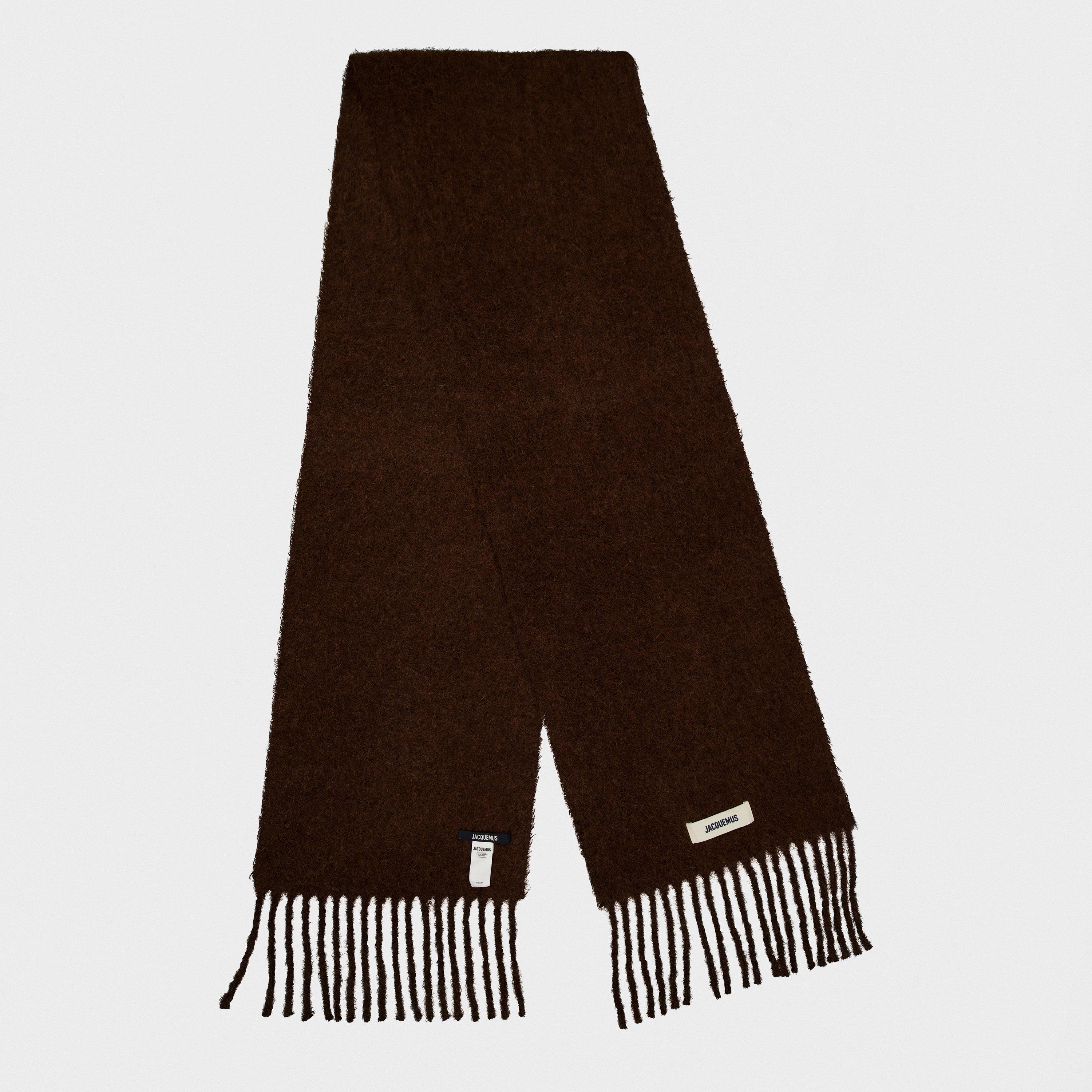 Brown - Jacquemus - Women's Jacquard Midweight Scarf - 1
