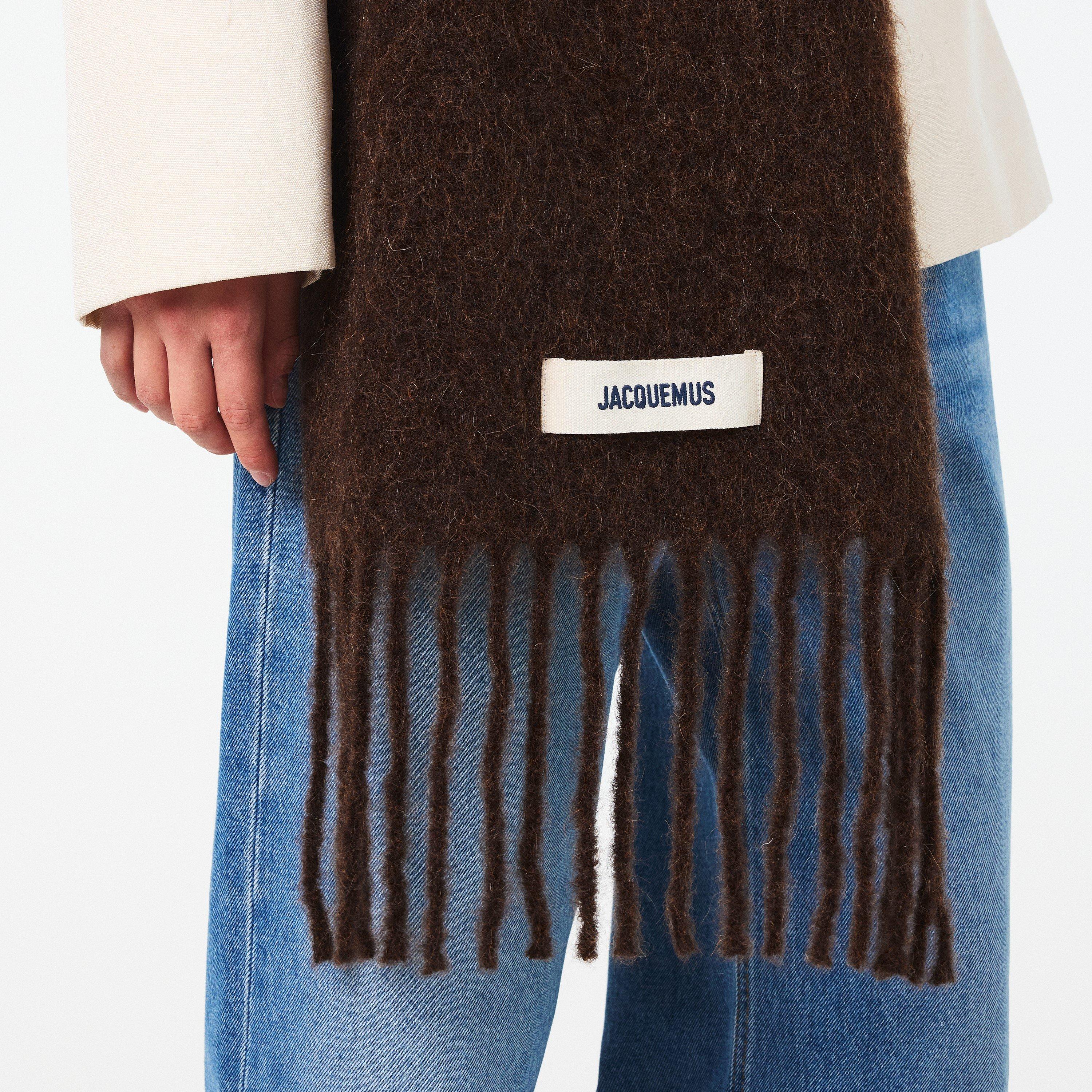 Brown - Jacquemus - Women's Jacquard Midweight Scarf - 2