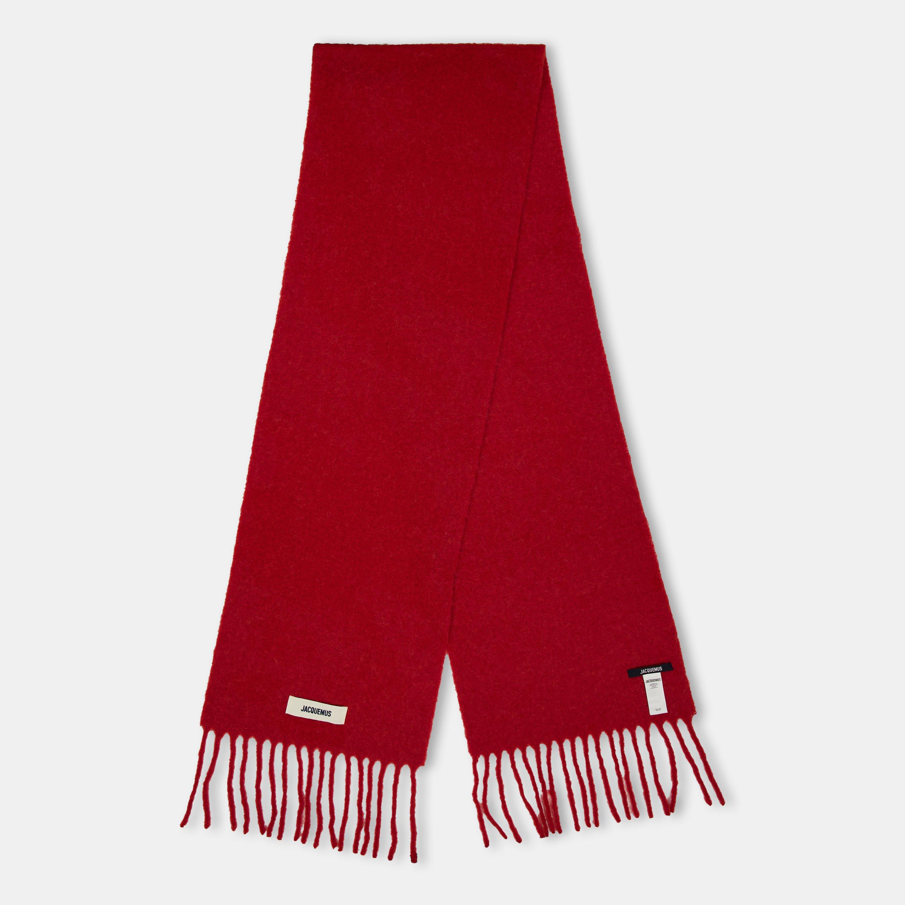 Jacquemus Women's Jacquard Midweight Scarf - Dark Red
