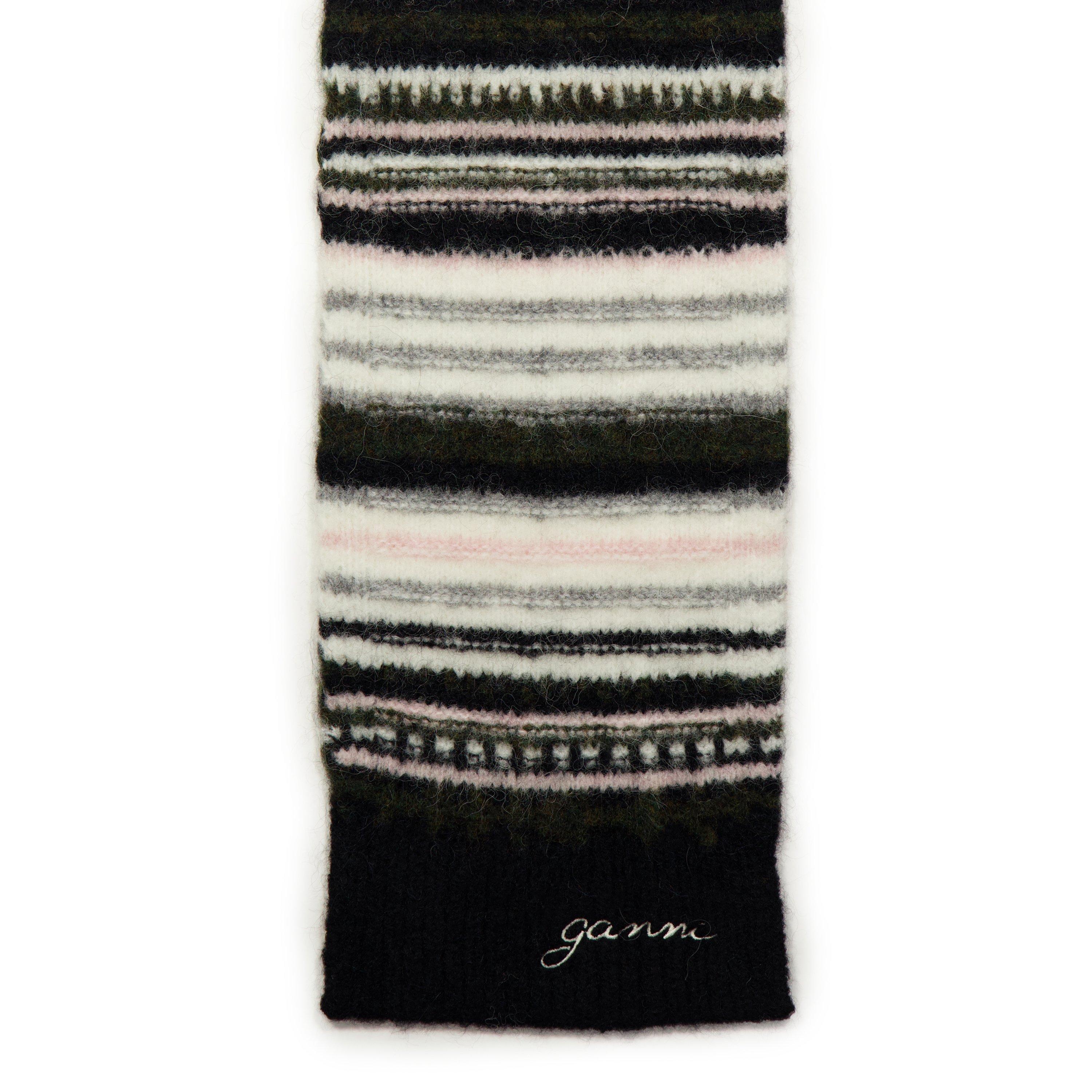 Black - Ganni - Ganni Stripe Wl Scf Ld99 - 2