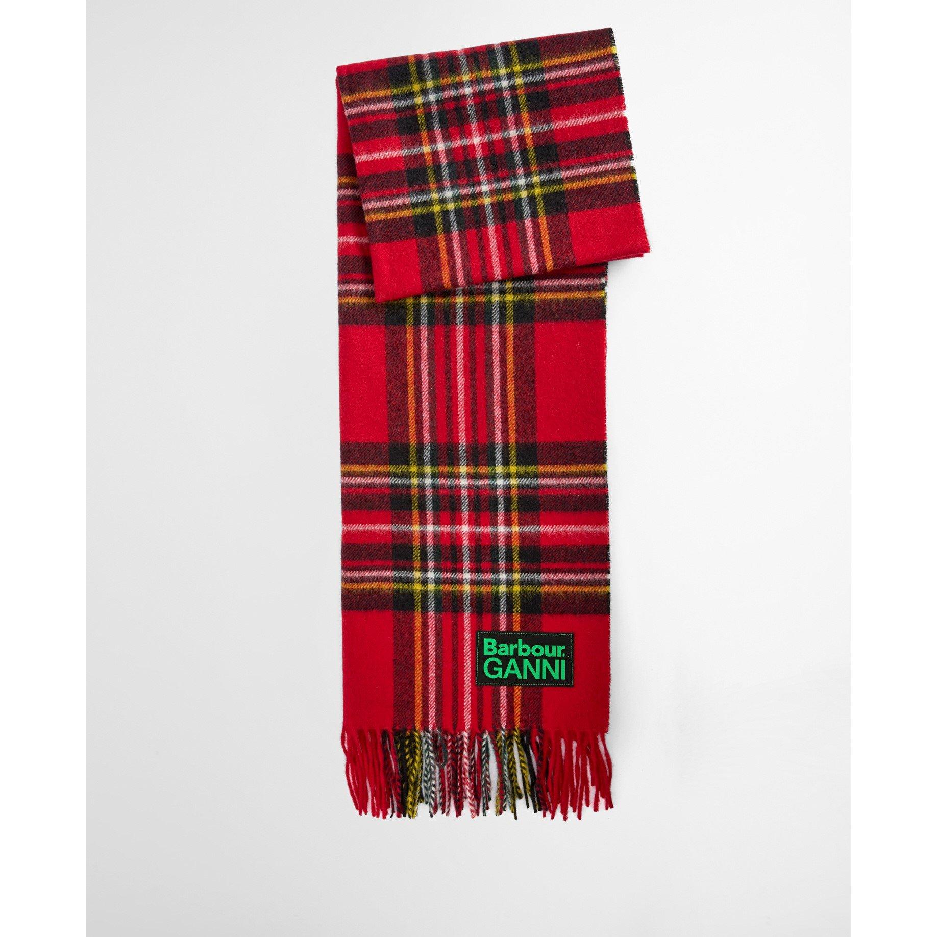 Barbour x Ganni Womens Tartan Scarf