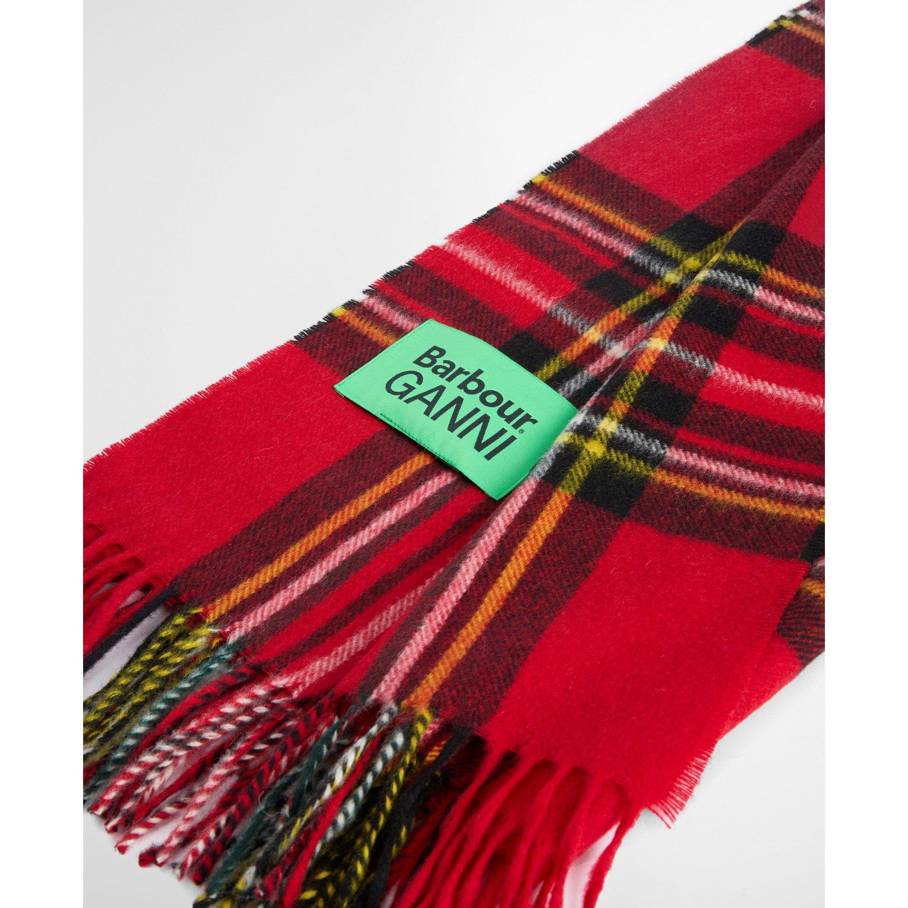 Tartan - Barbour x Ganni - Womens Tartan Scarf - 4