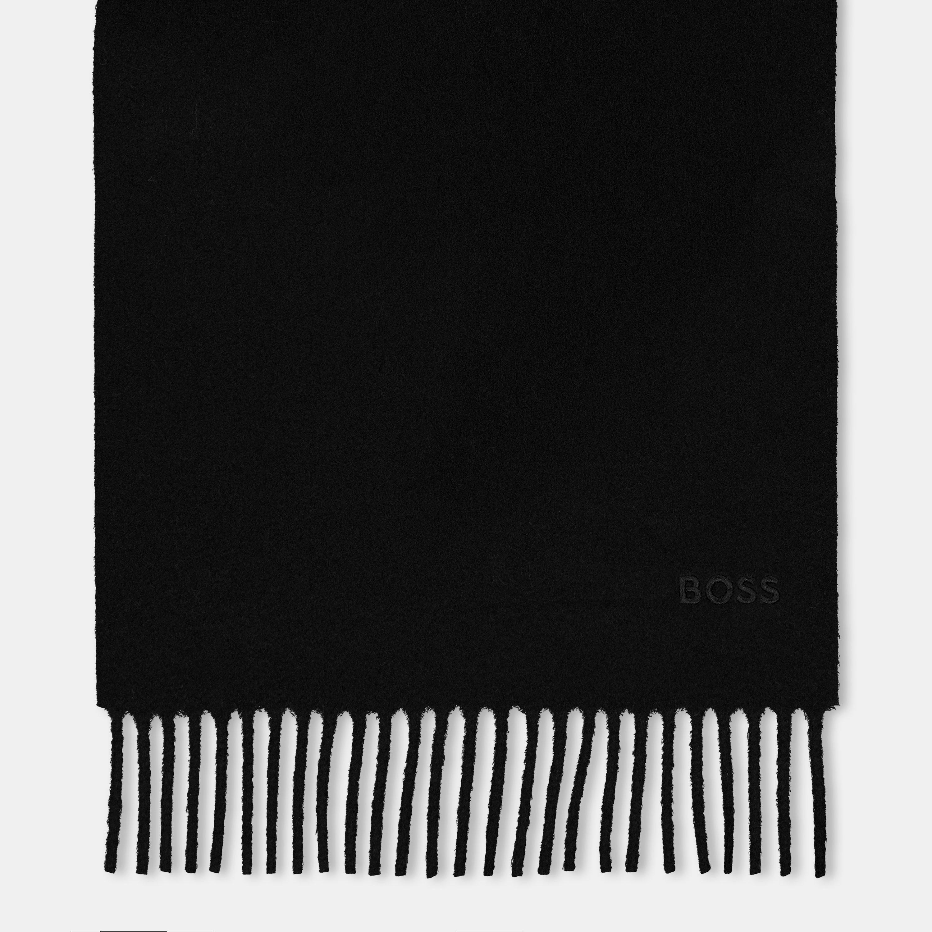 Dark Blue - Boss - Cashmere Midweight Scarf - 4