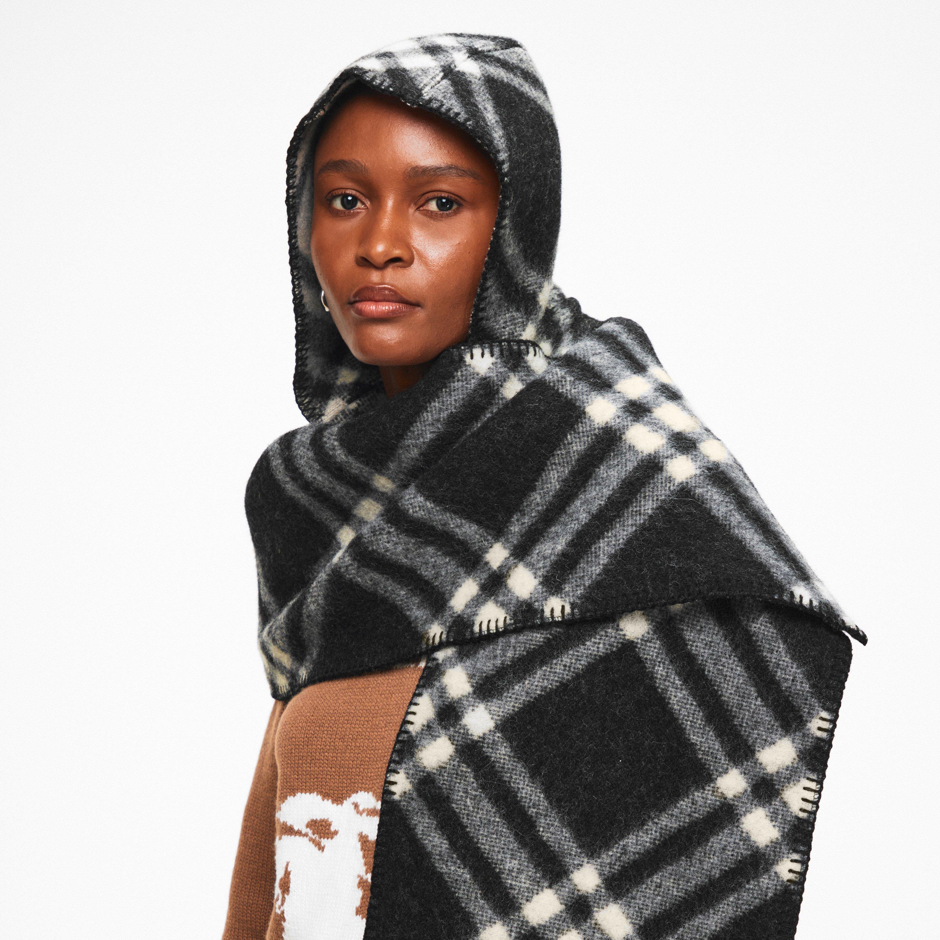 Black - Burberry - Women's Tribar Midweight Scarf - 3