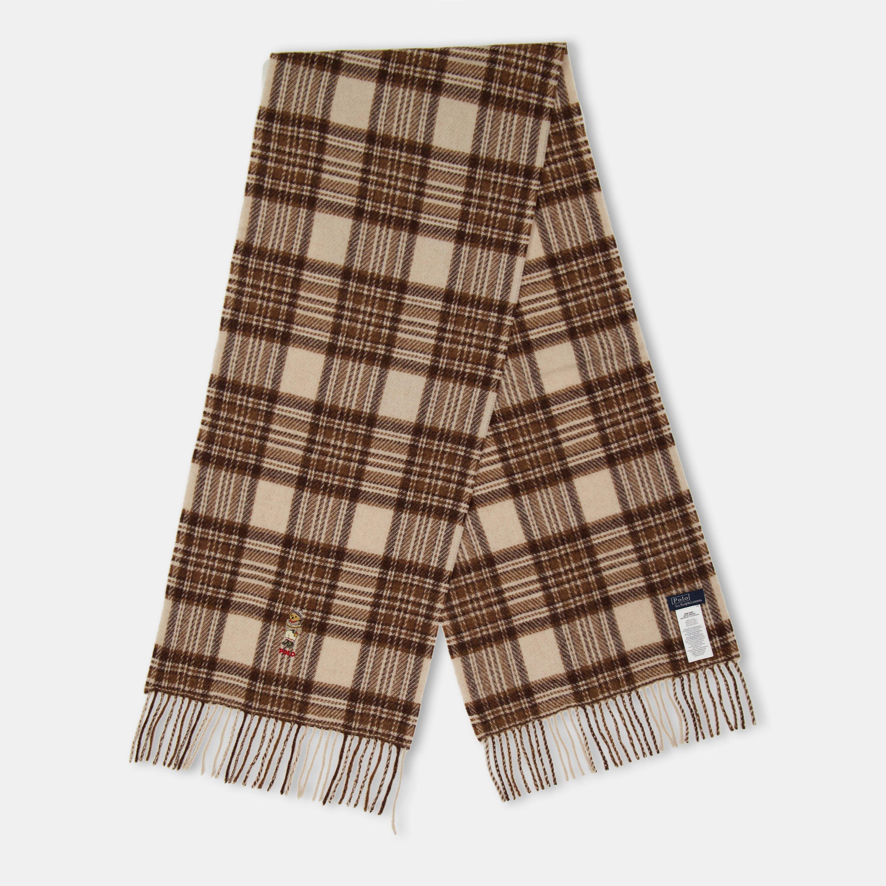 CREAM - Polo Ralph Lauren - Women's Plaid Midweight Scarf - 1