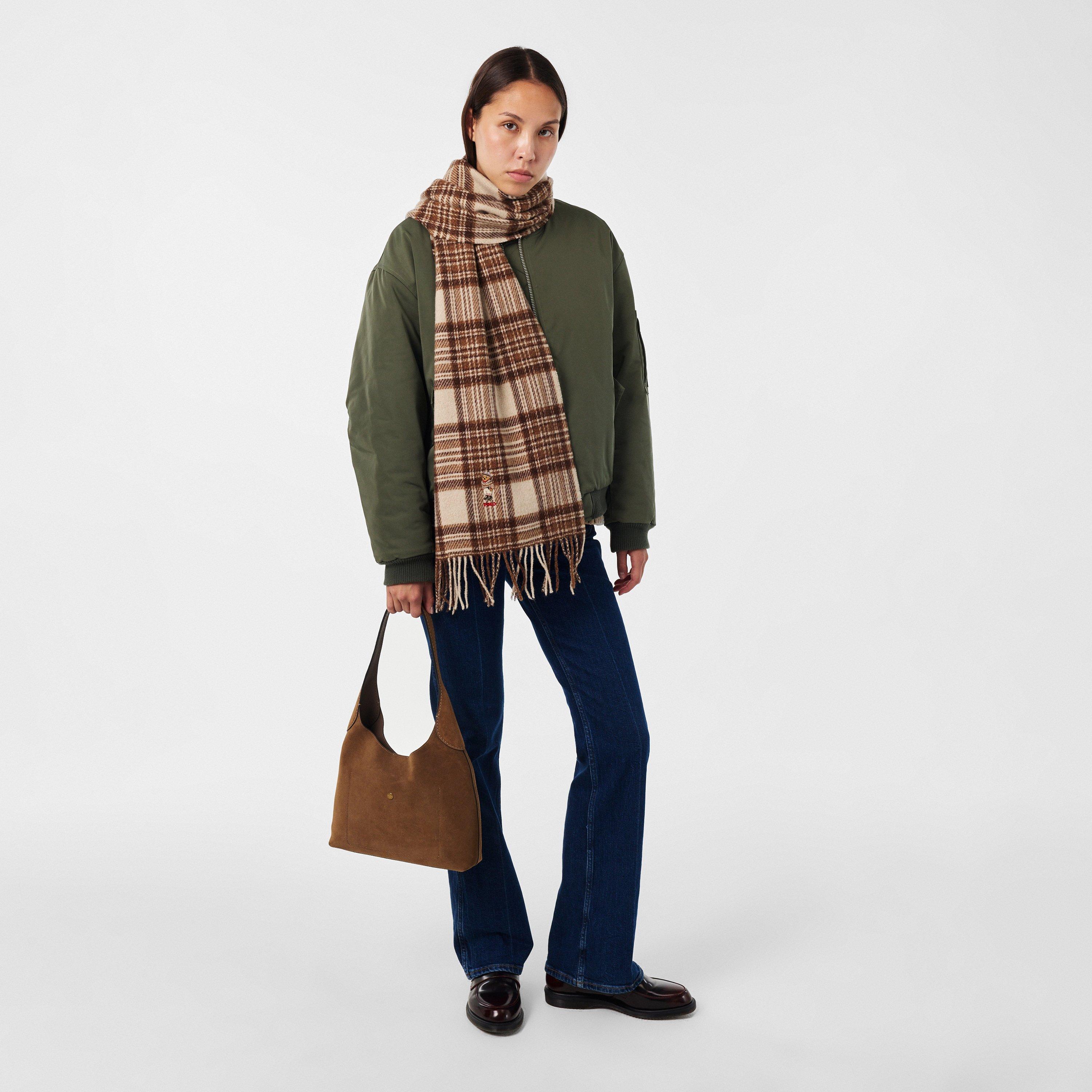 CREAM - Polo Ralph Lauren - Women's Plaid Midweight Scarf - 5