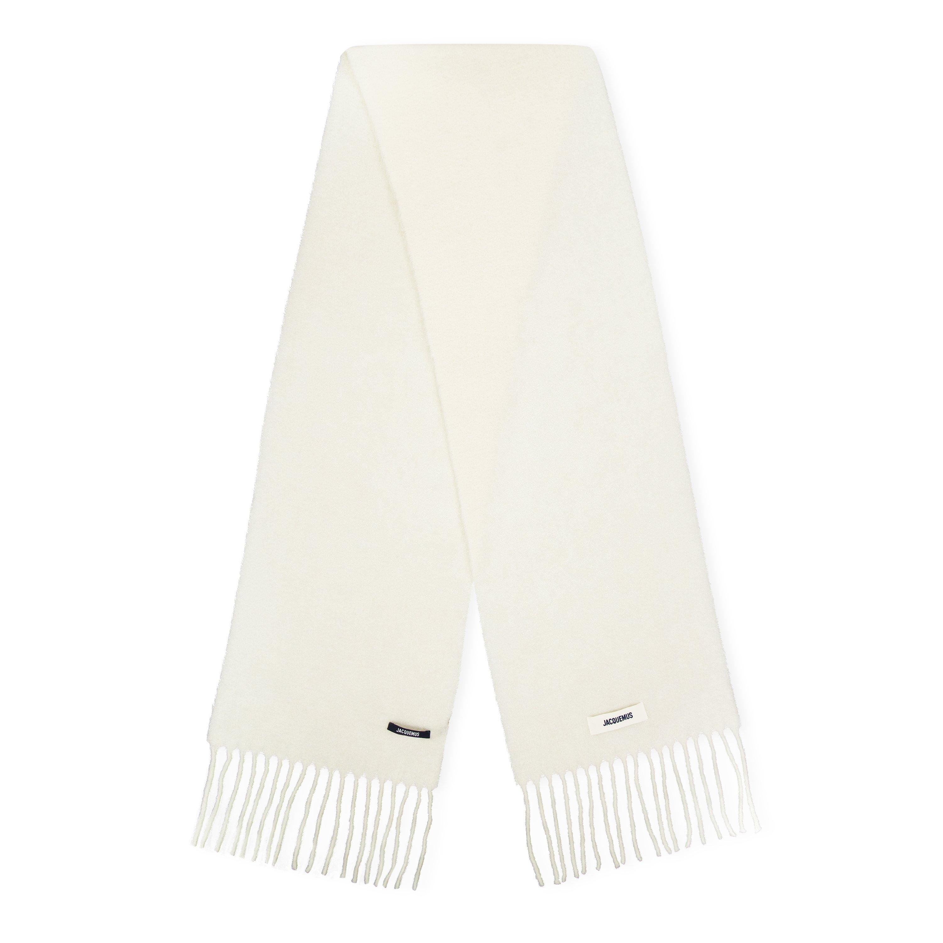 マフラー・ストール JACQUEMUS CARRO WOOL SCARF JACQUEMUS L'echarpe Carro Scarf in Off White – MARAIS