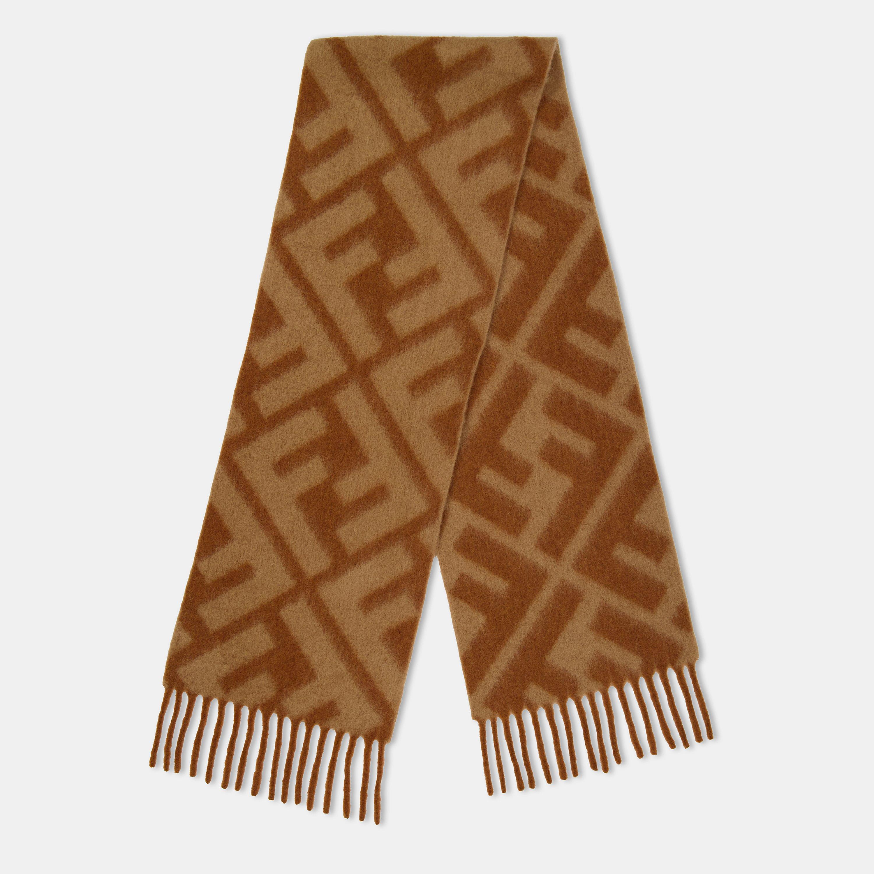 Fendi Women's Alpaca Midweight Scarf - Camello/Brndy
