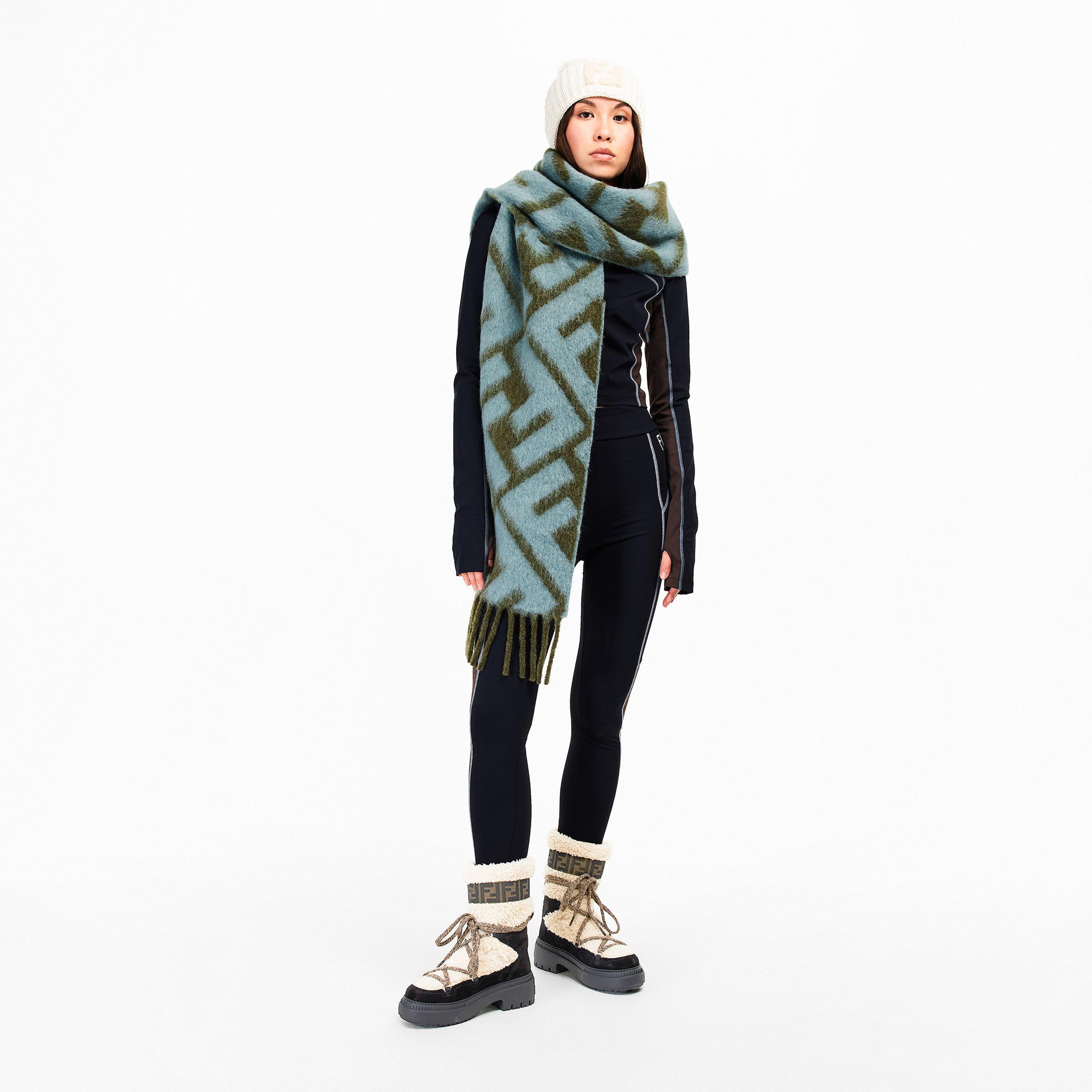 Verde Macha - Fendi - Women's Alpaca Midweight Scarf - 4