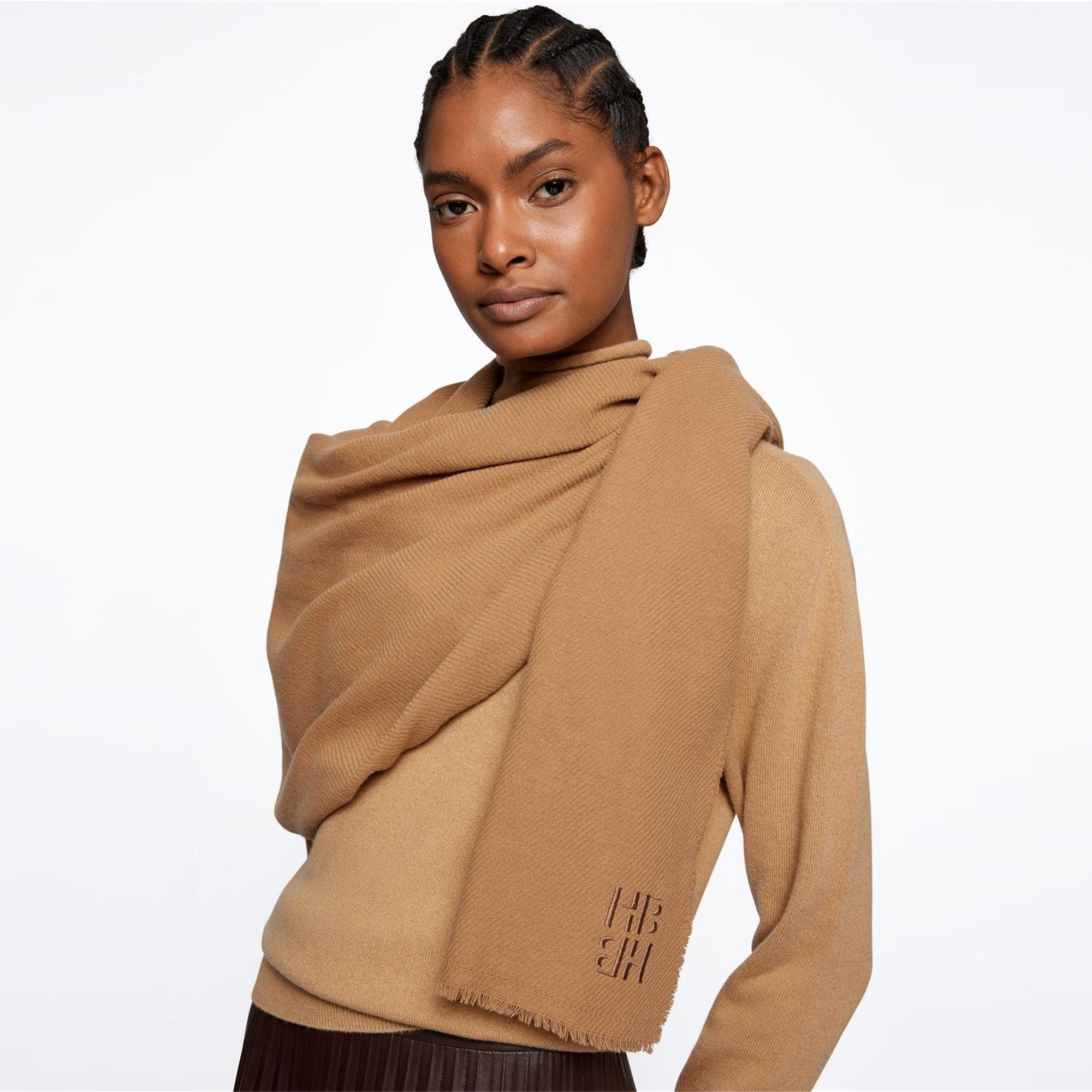 Pastel Brown - Boss - Women's Lacore Stylish Scarf - 3