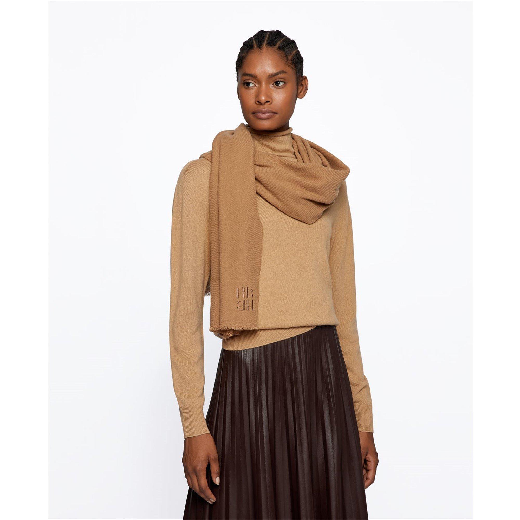 Pastel Brown - Boss - Women's Lacore Stylish Scarf - 7